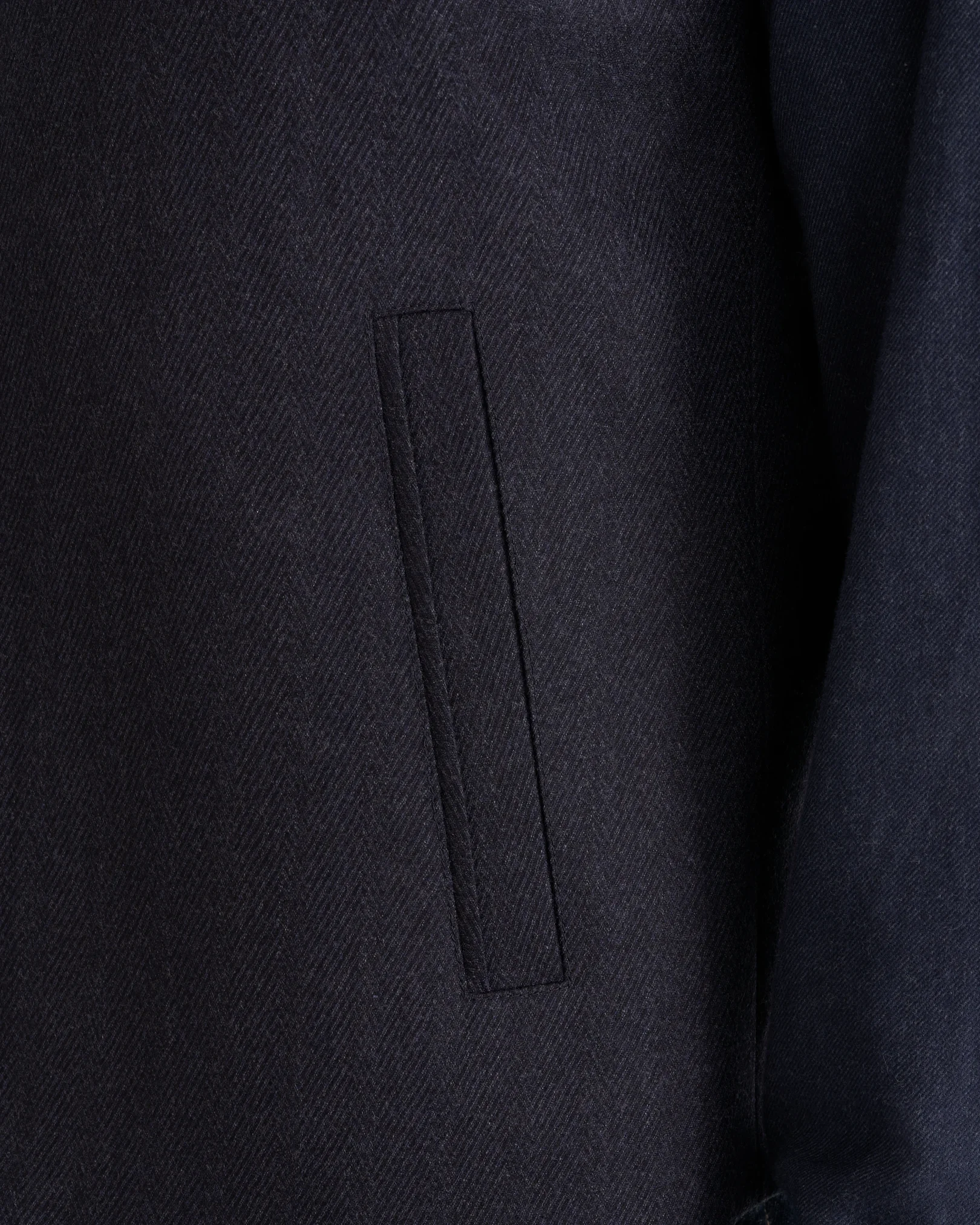 Eton - navy blue wool structure vest