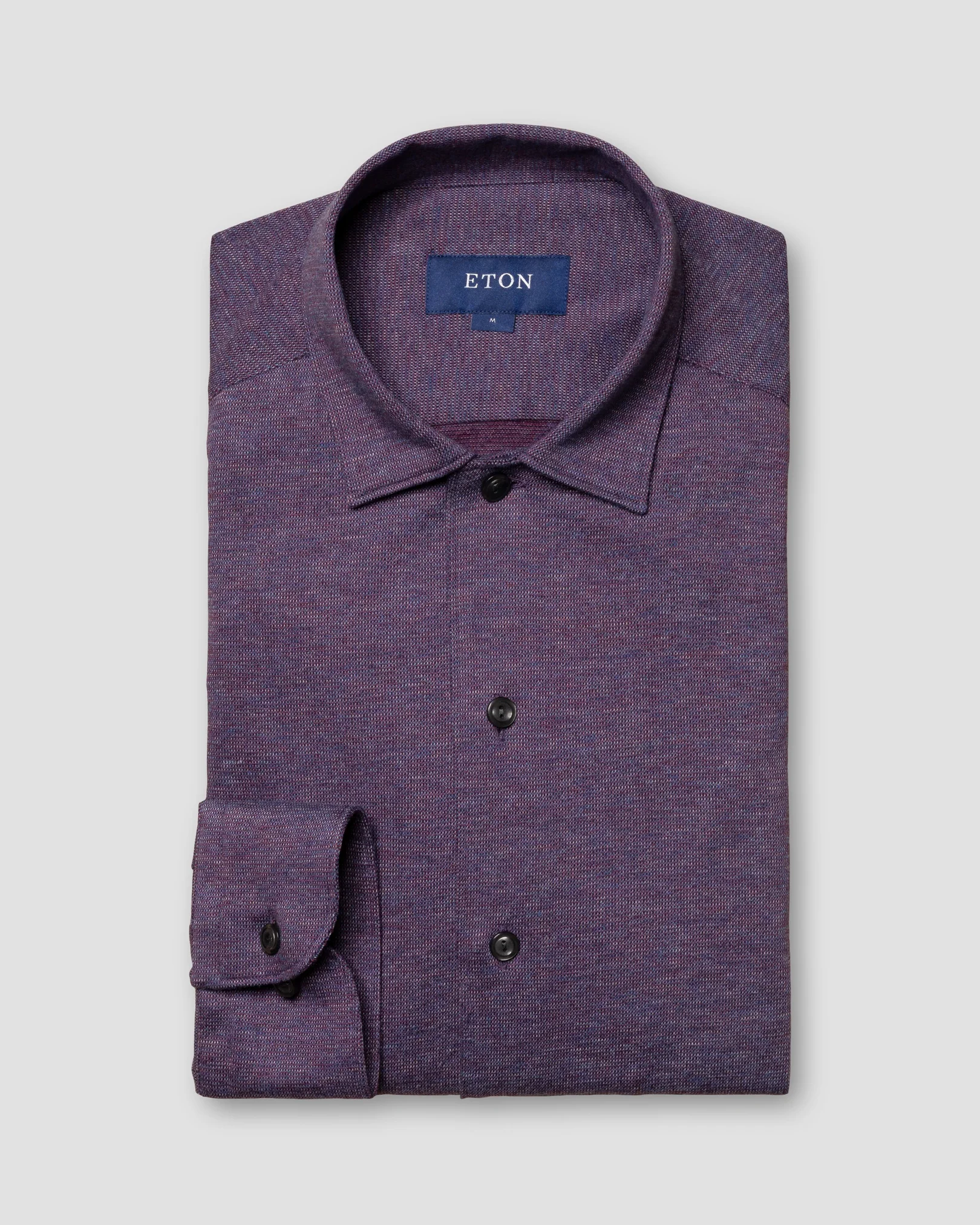 Eton - purple mouline jersey shirt
