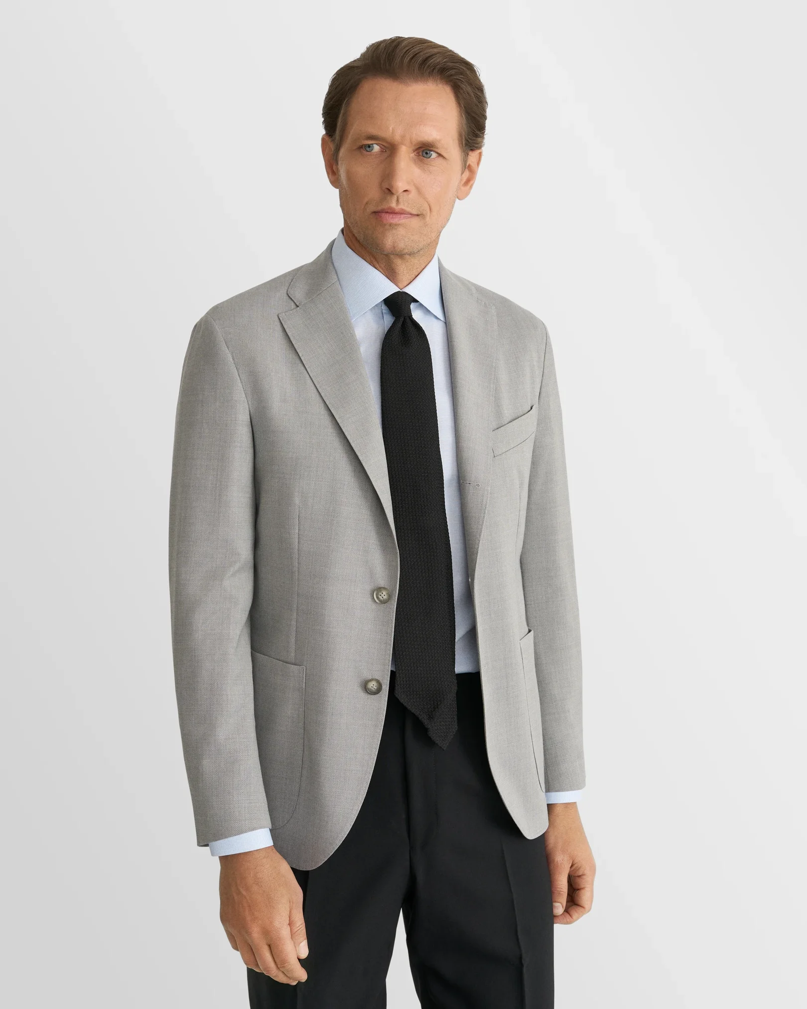 Eton - solid blue signature oxford