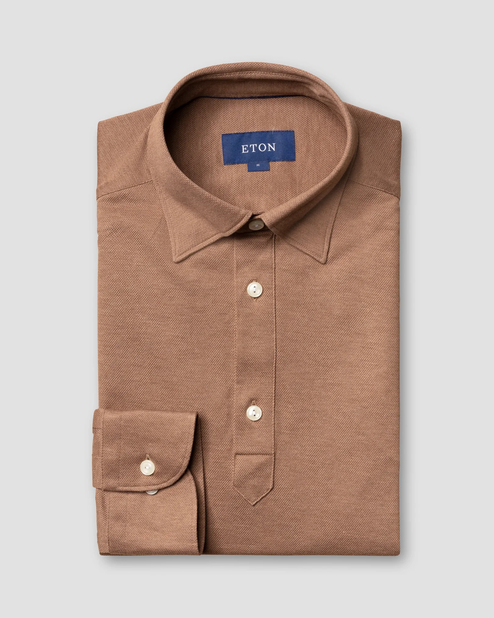 Eton - nougat polo shirt long sleeved