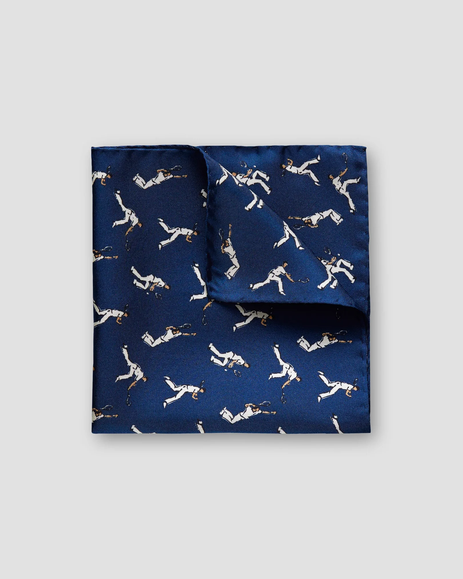 Navy Silk Pocket Square