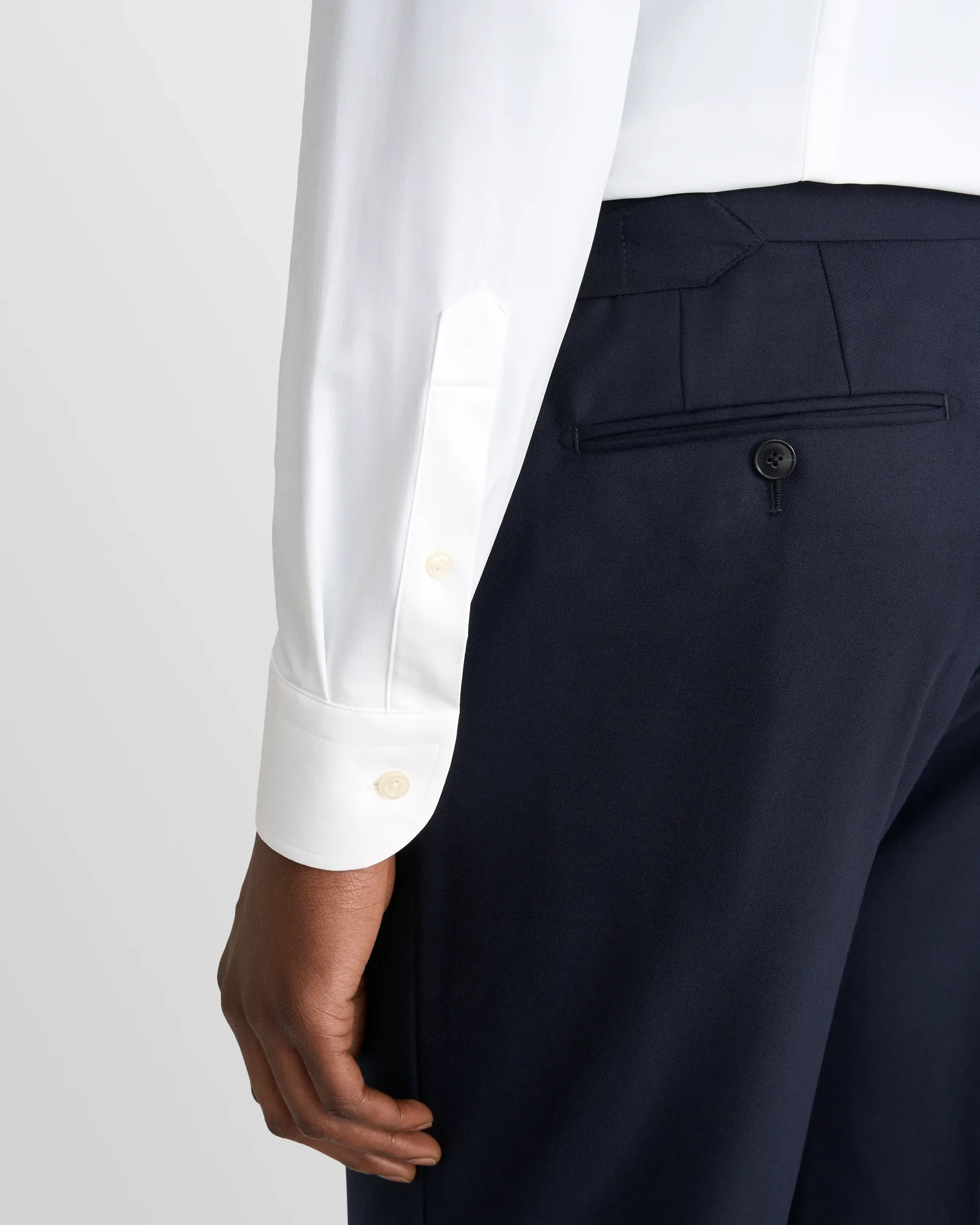 Eton - solid white four way stretch shirt