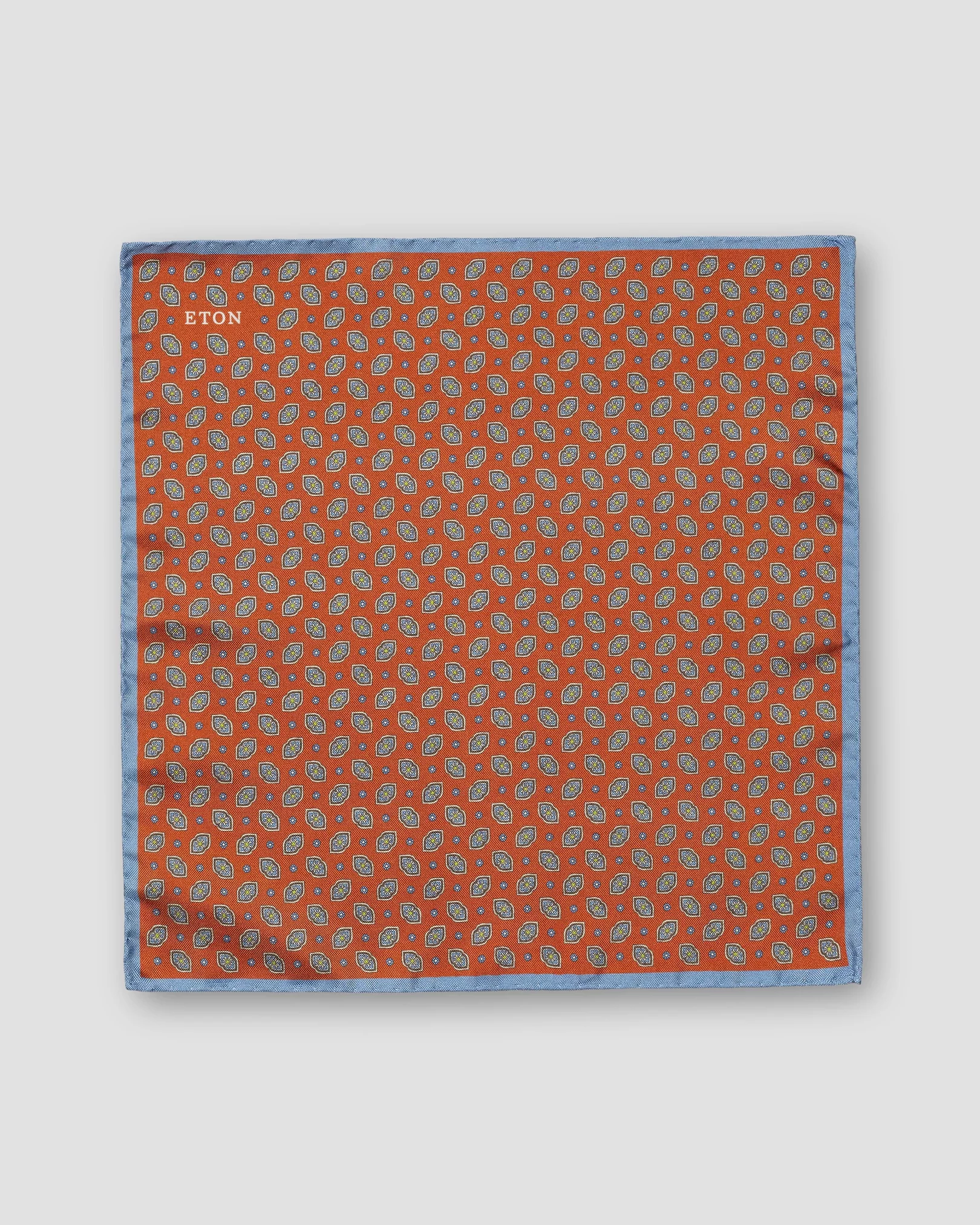 Eton - dark brown geometric printed pocket square