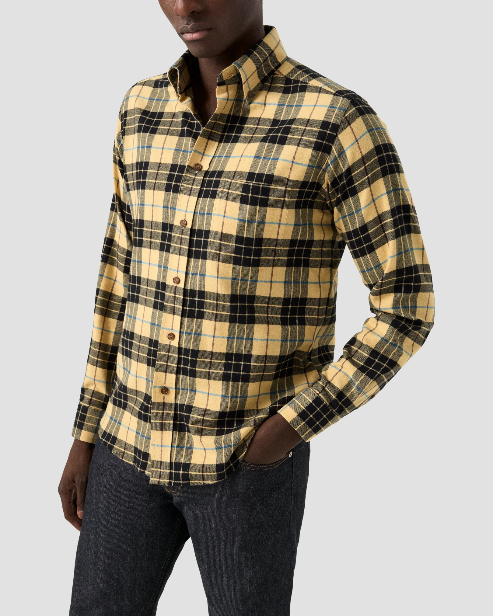 Eton - Plaid Check Flannel Shirt
