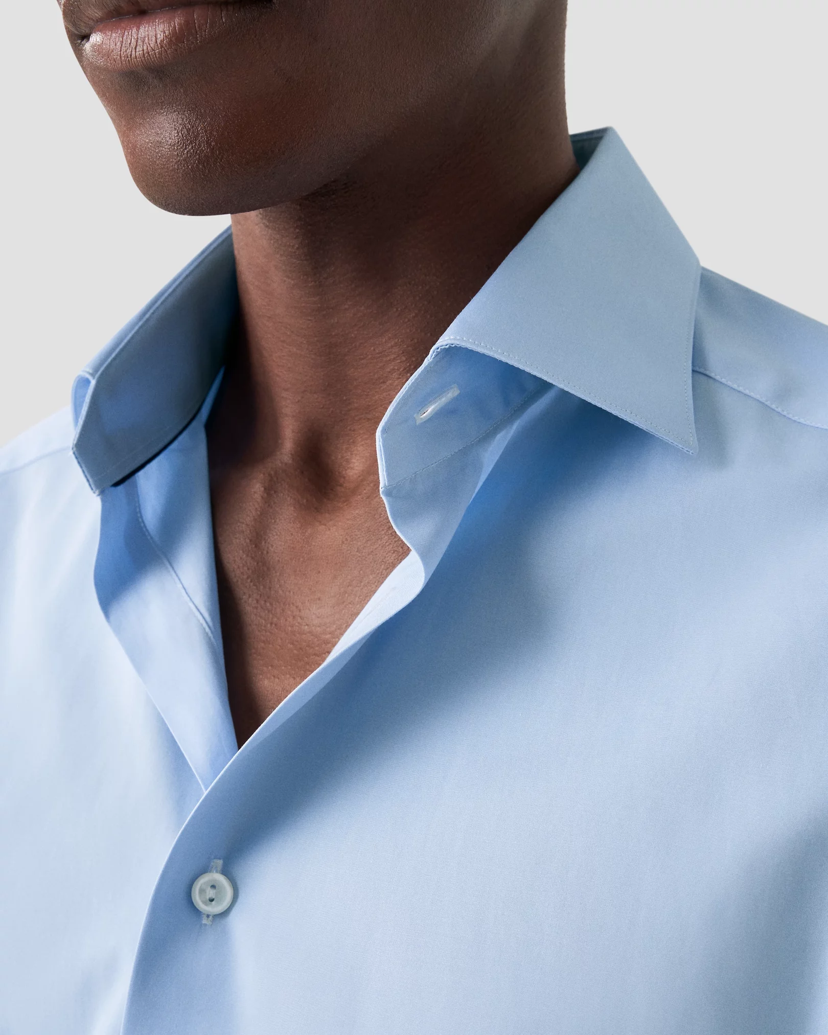 Light Blue Fine Poplin Shirt - Eton