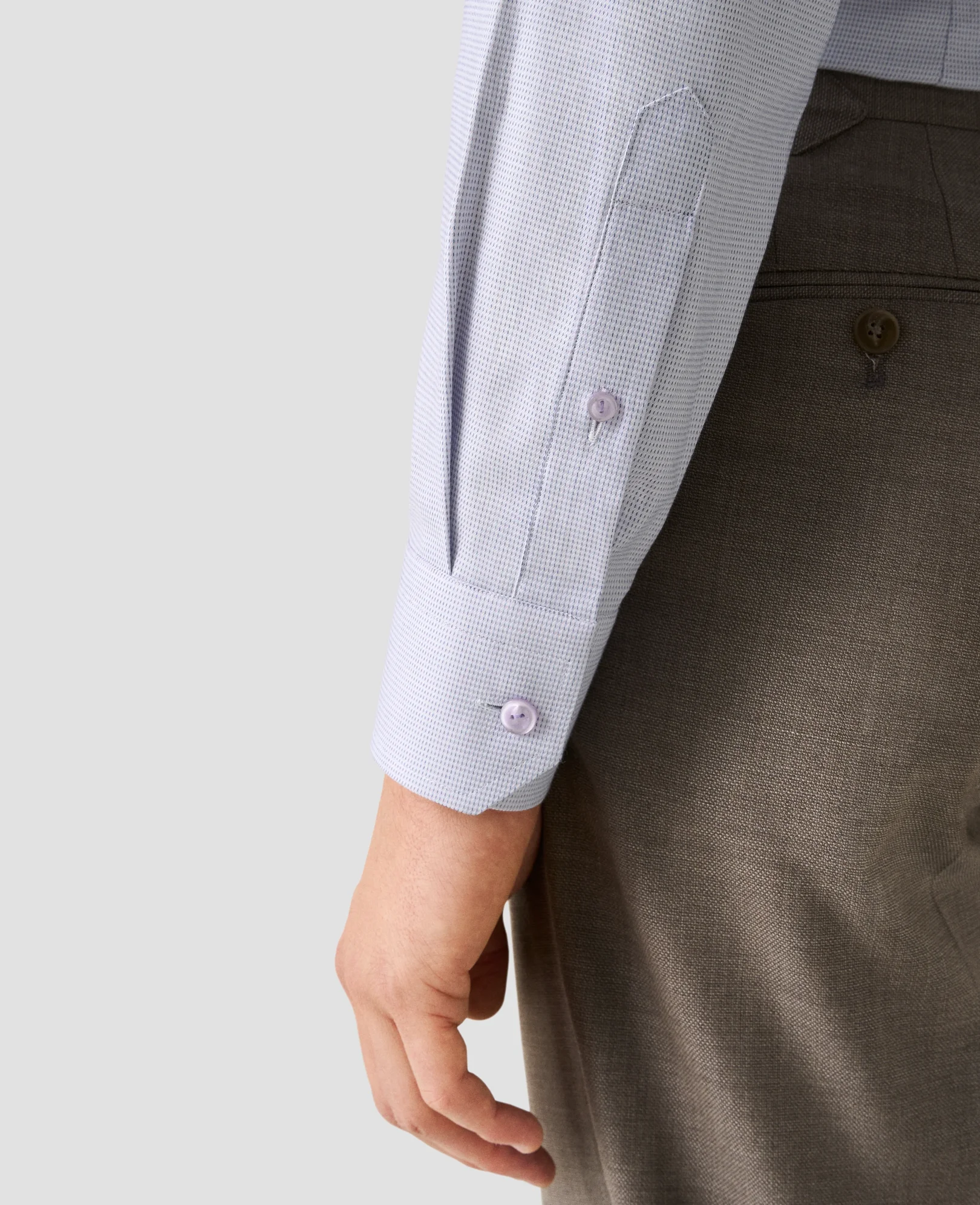 Eton - pink semi solid dobby shirt