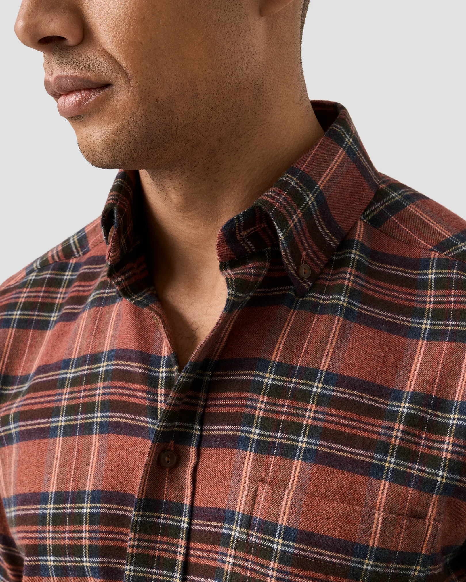 Eton - Plaid Check Flannel Shirt