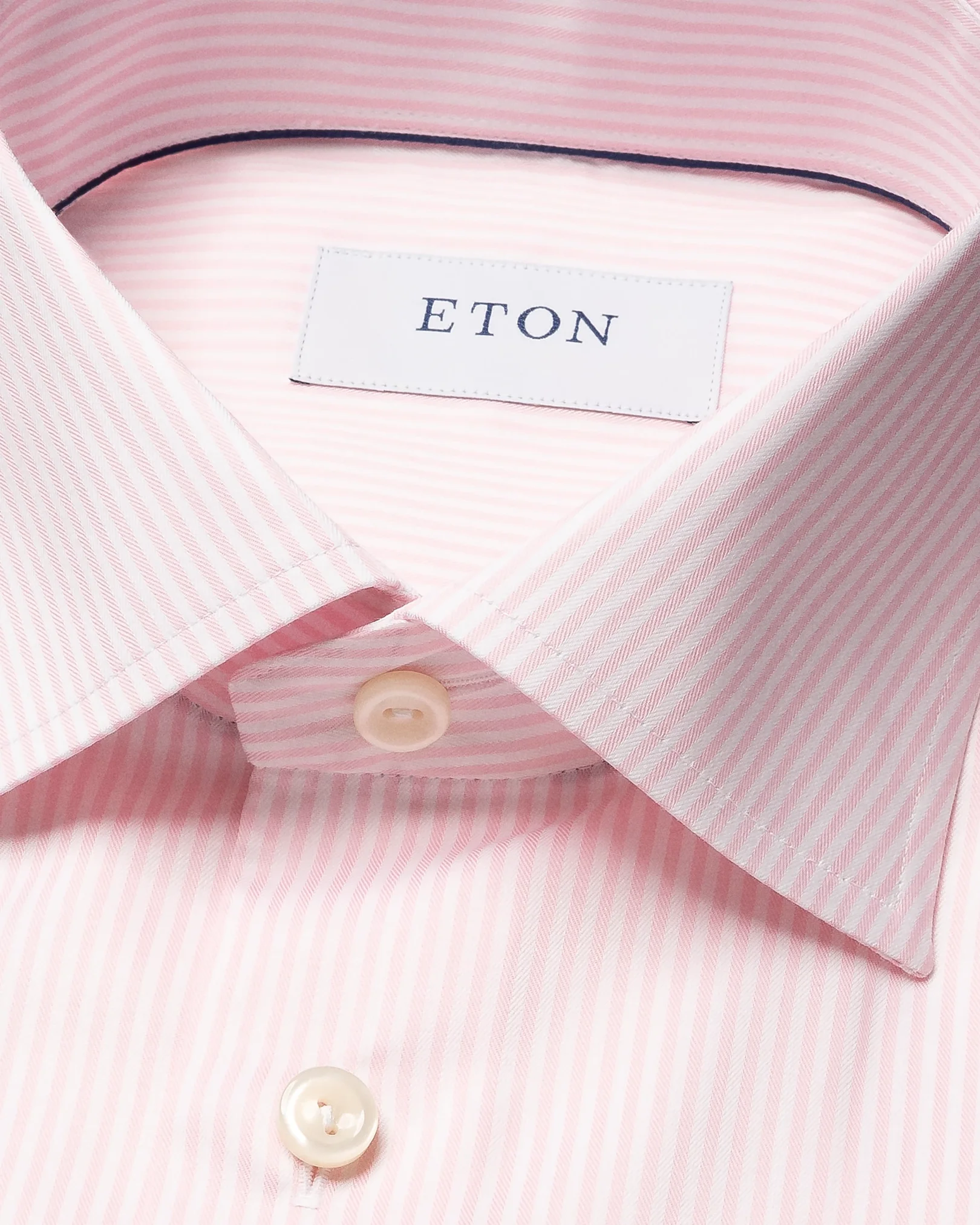 Eton - pink bengal striped fine twill shirt