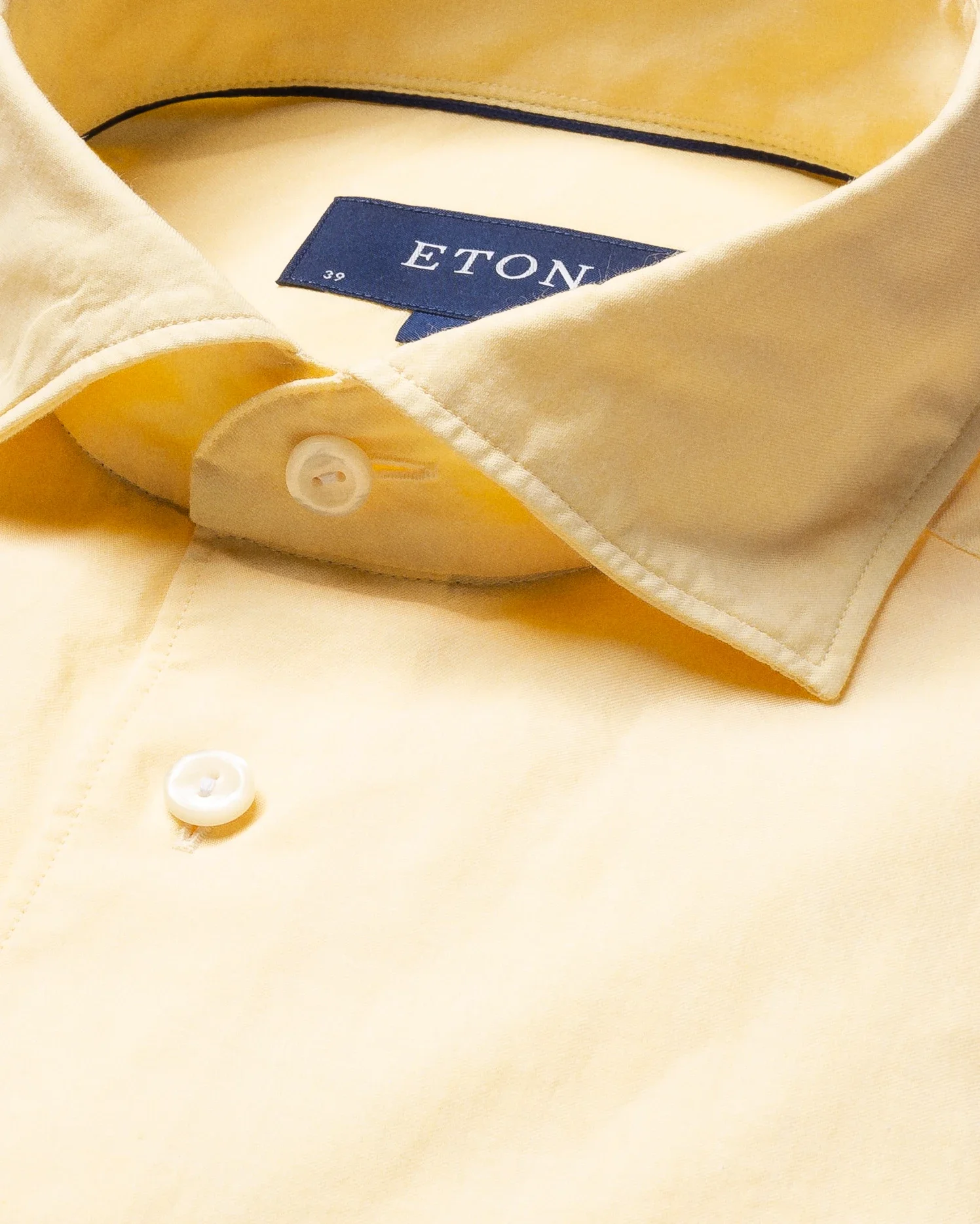 Eton - yellow cotton silk shirt soft