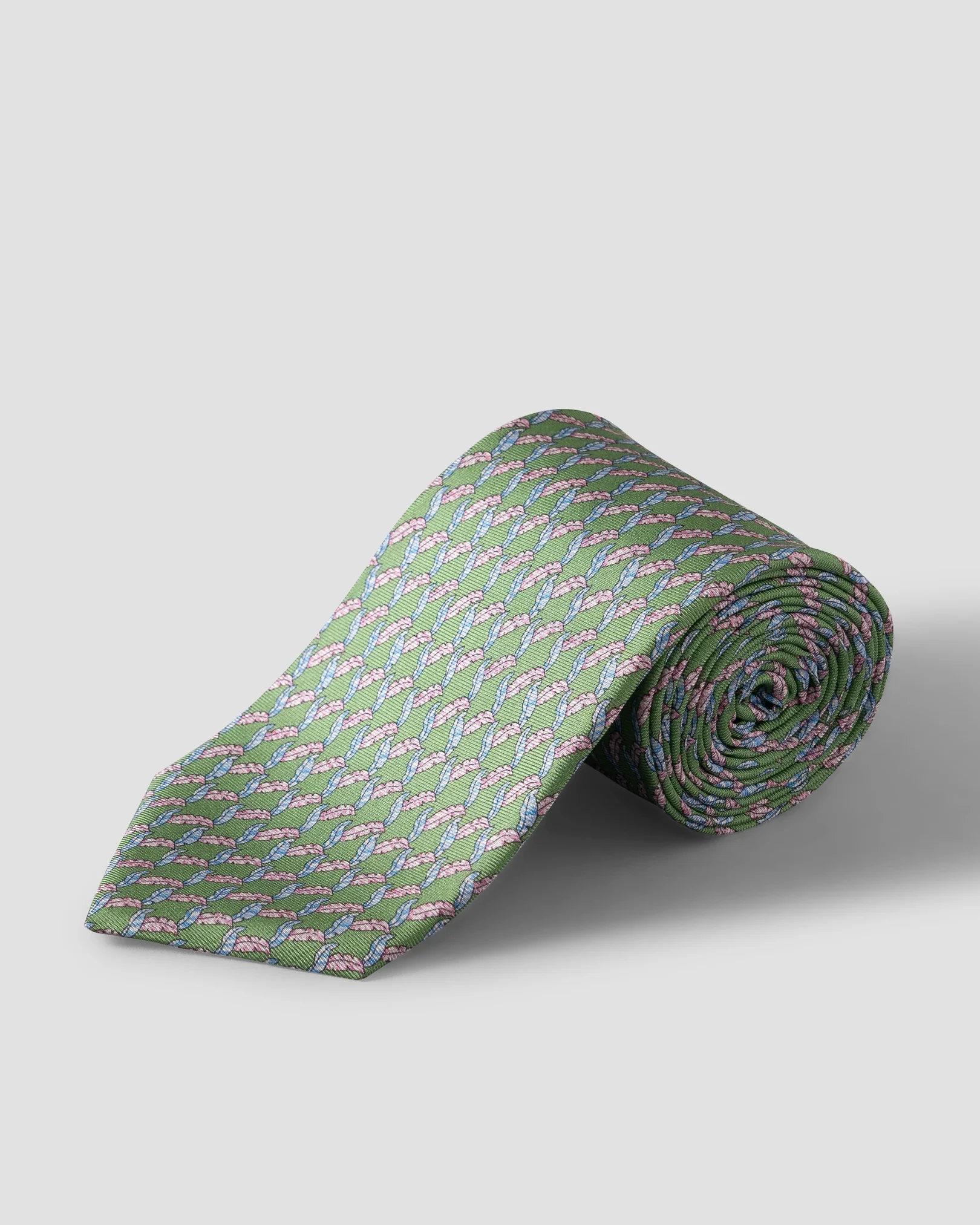 Eton - Leaf Print Silk Tie