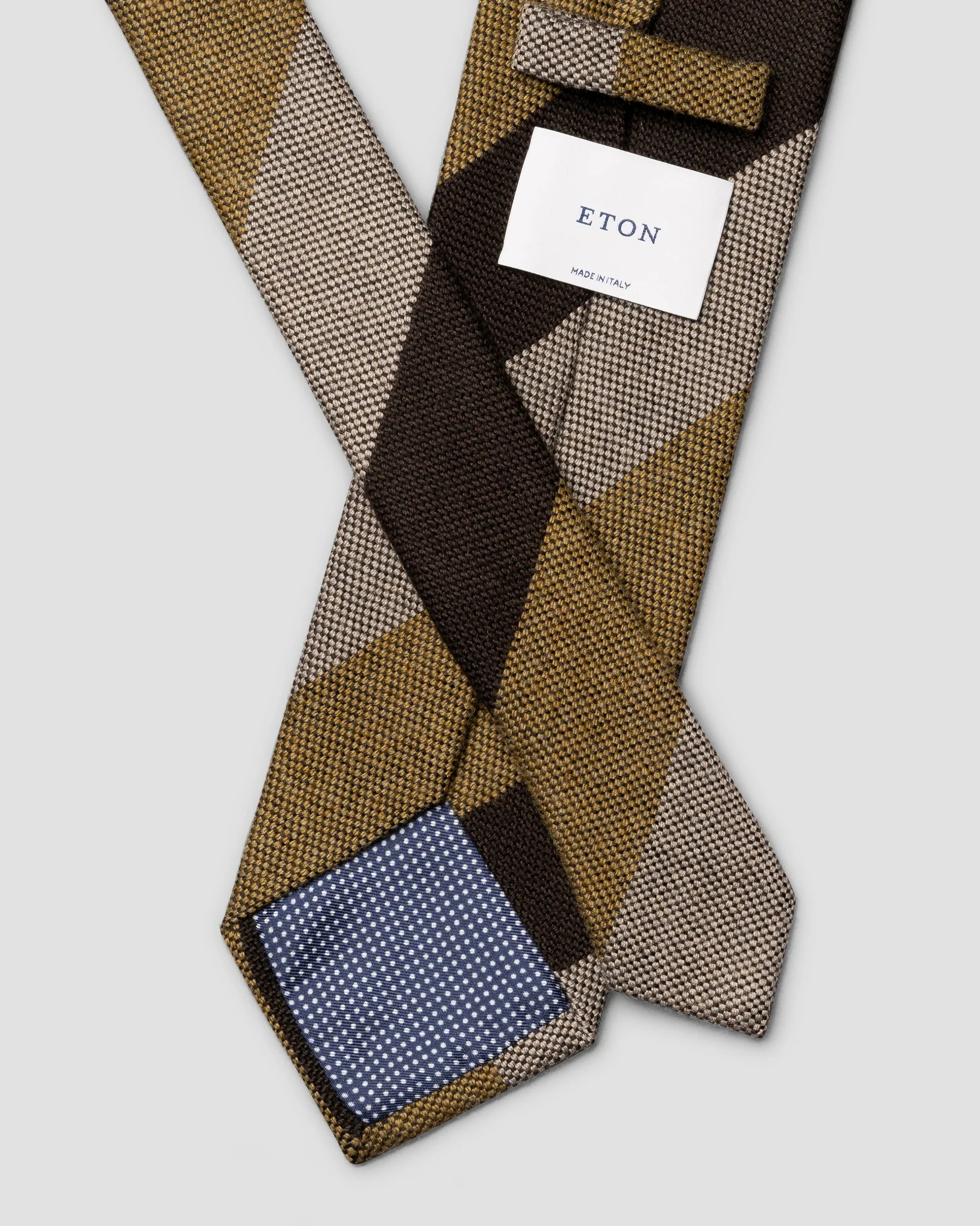 Eton - regimental striped wool tie