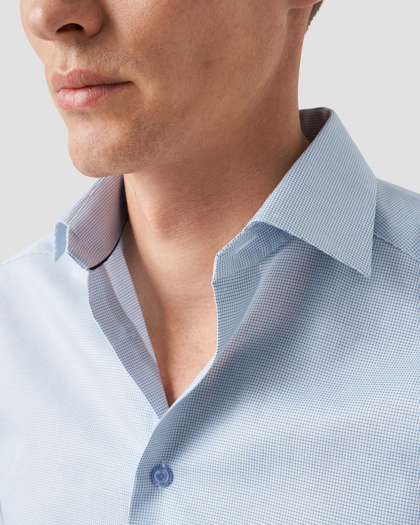 Eton - mid green dobby weave