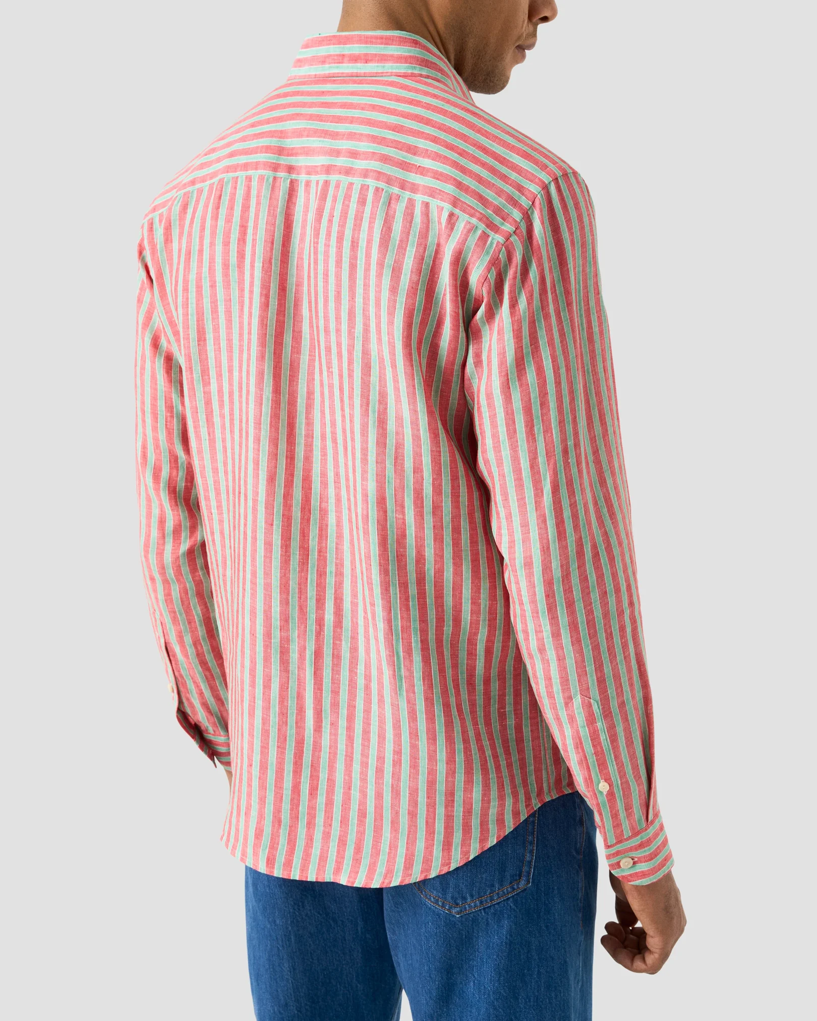 Eton - multi striped linen shirt