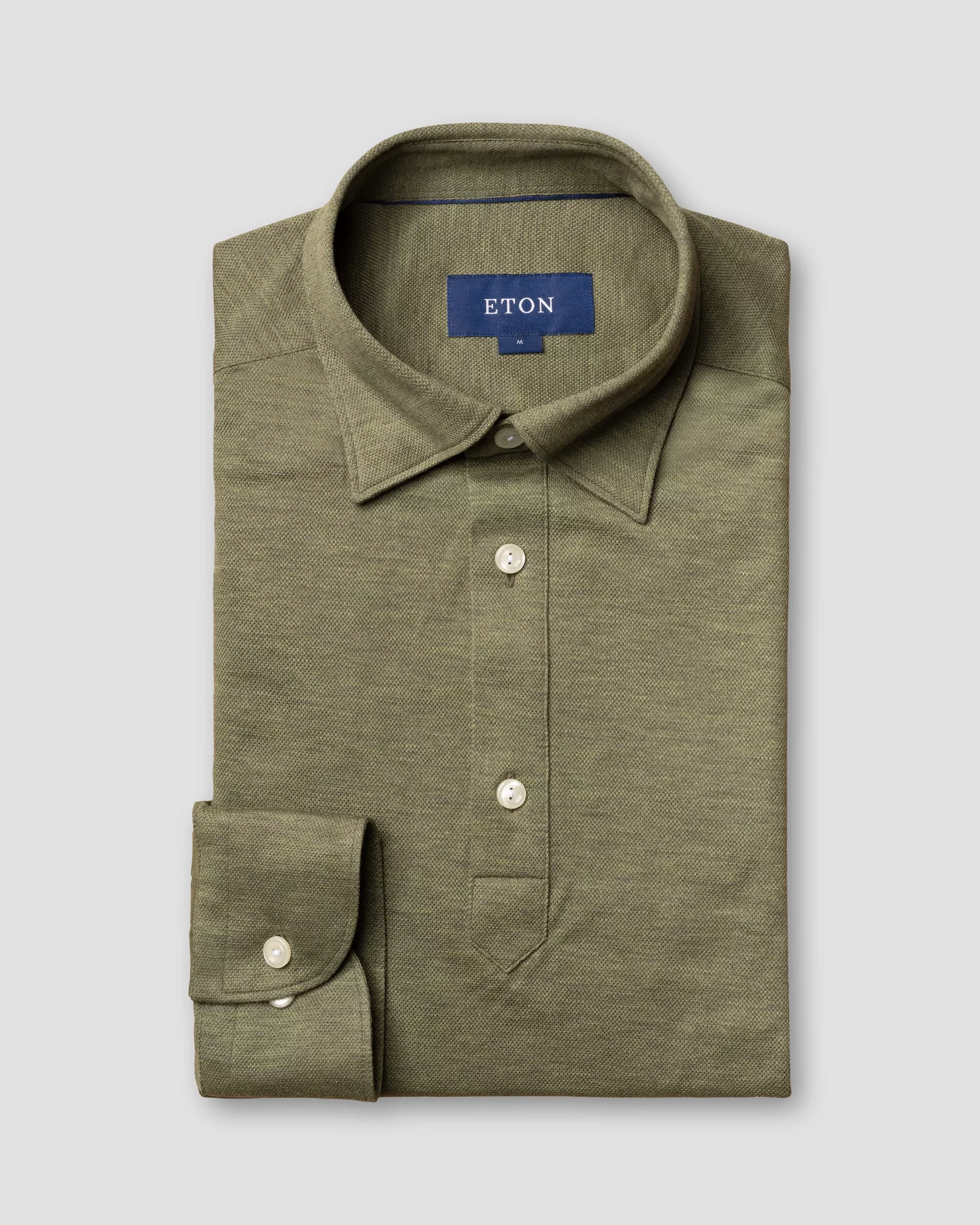 Eton - olive polo shirt long sleeved
