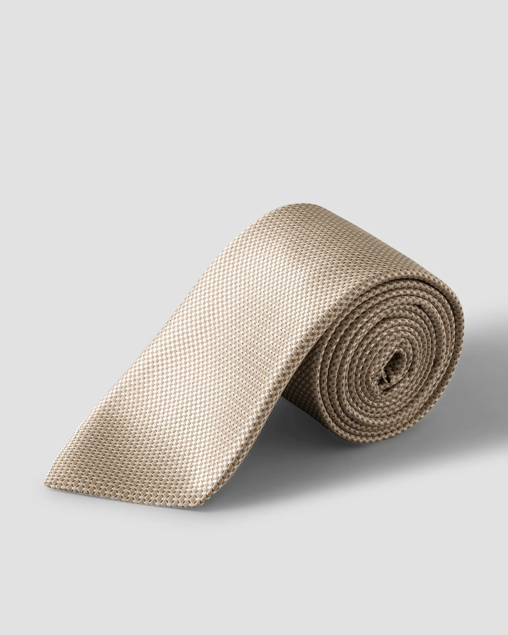 Eton - beige micro woven silk tie