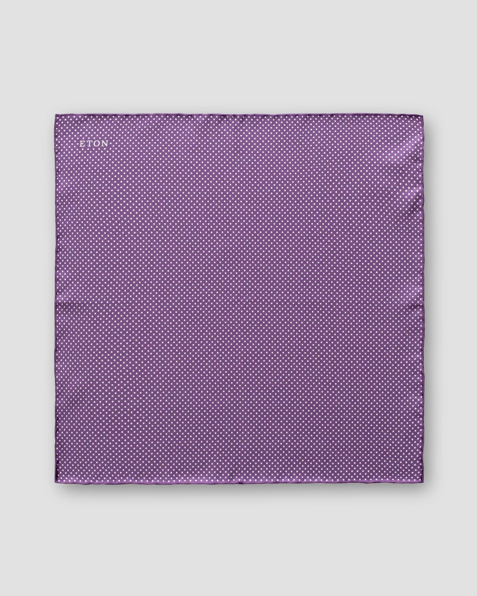 Purple Polka Dots Silk Pocket Square