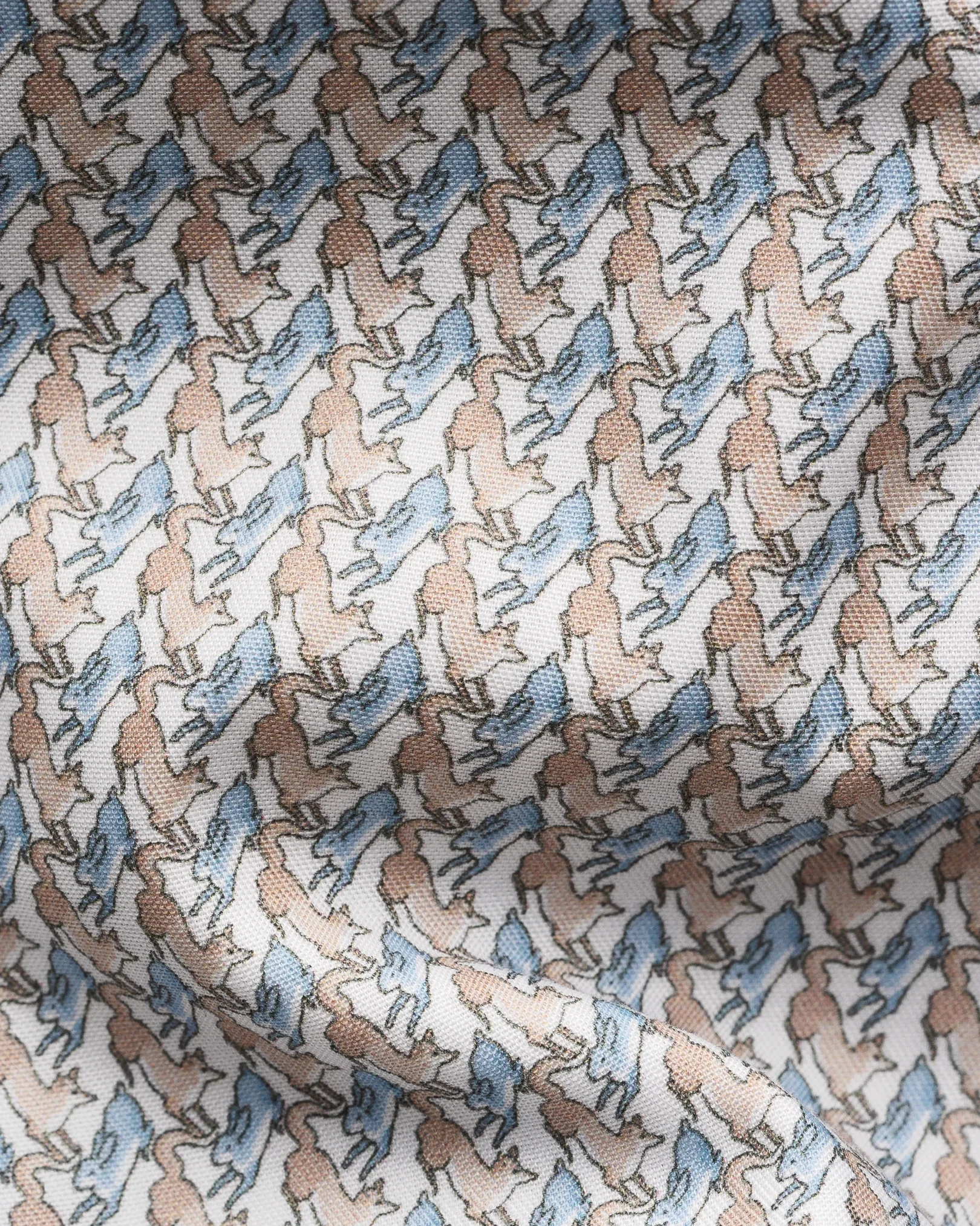 Eton - micro motif print shirt cut away single slim