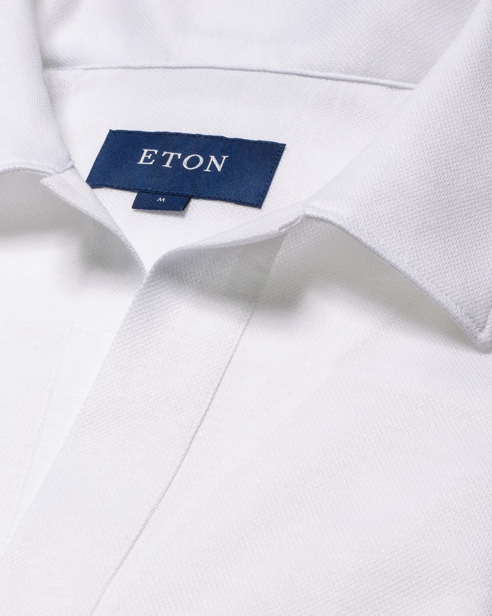 Eton - white knit pique oxford