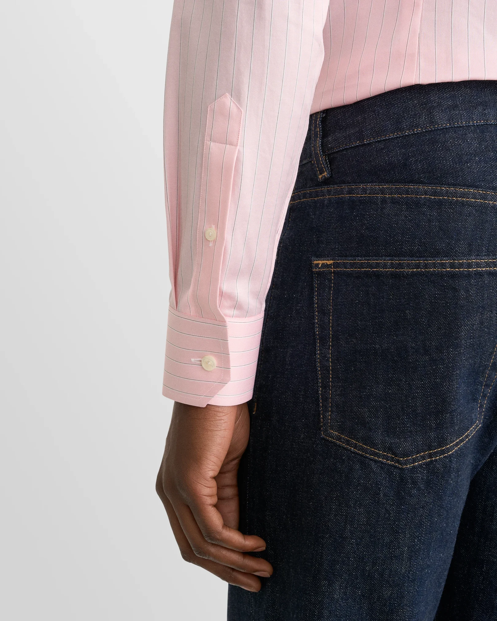 Eton - pink striped signature twill shirt cut away 266