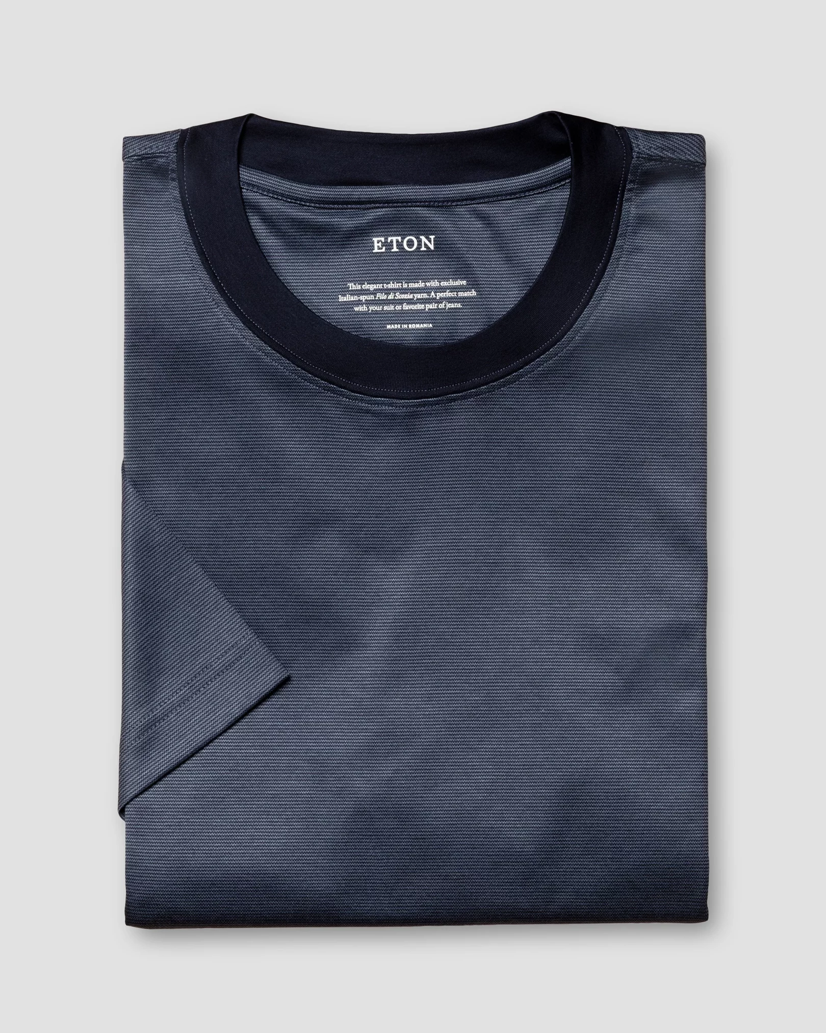 Eton - navy blue interlock jersey t shirt short sleeve t shirt t shirt