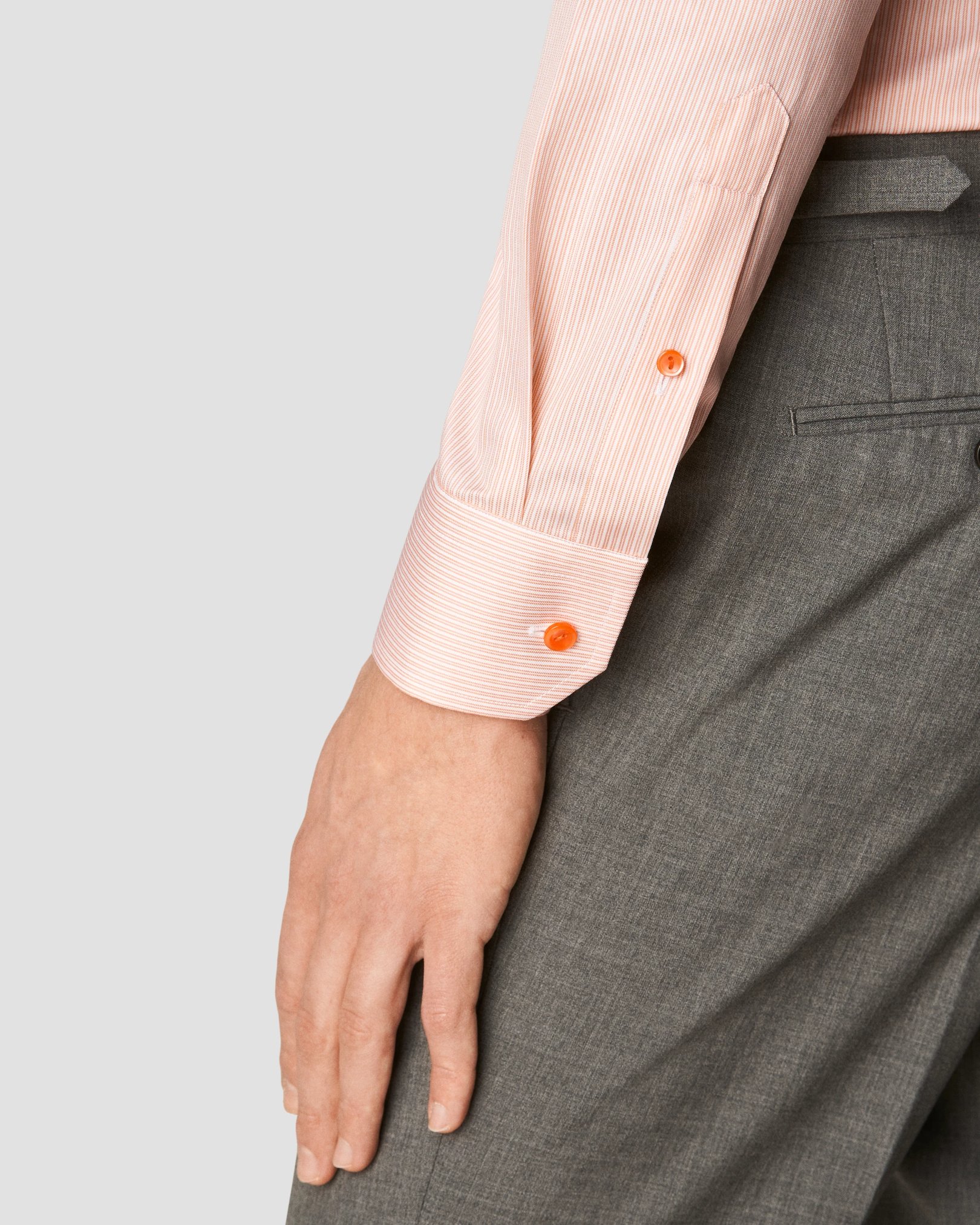 Eton - orange signature twill cut away single slim