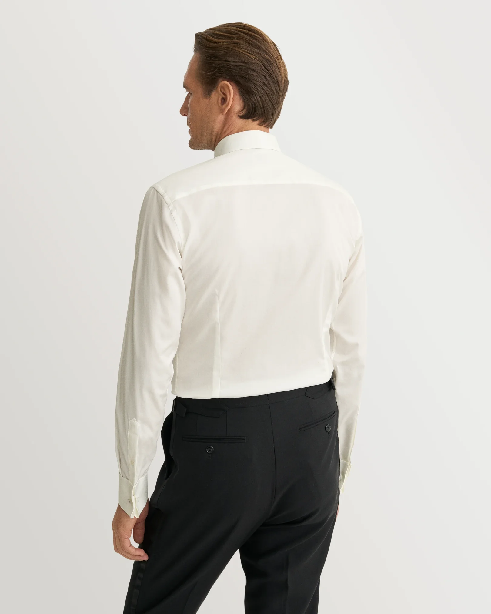 Eton - white fly front signature twill shirt