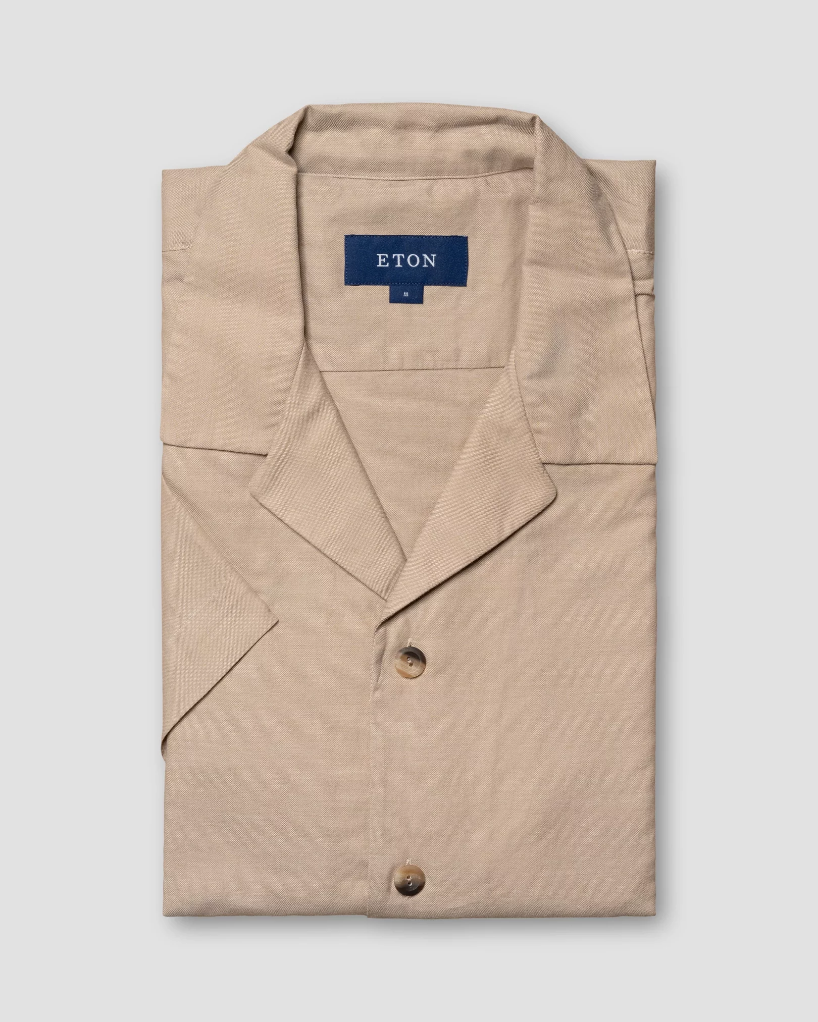 Light Brown Cotton Silk Resort Shirt