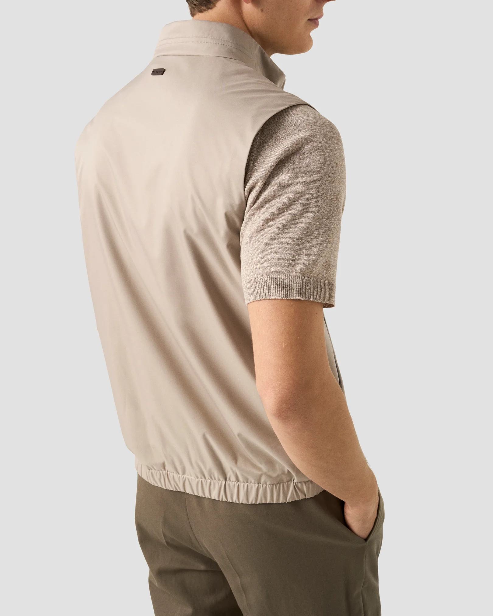 Eton - lightweight wind vest beige