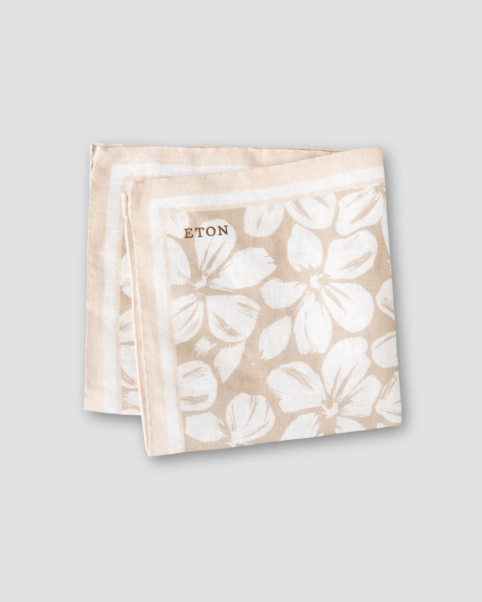 Eton - brown floral pocket square