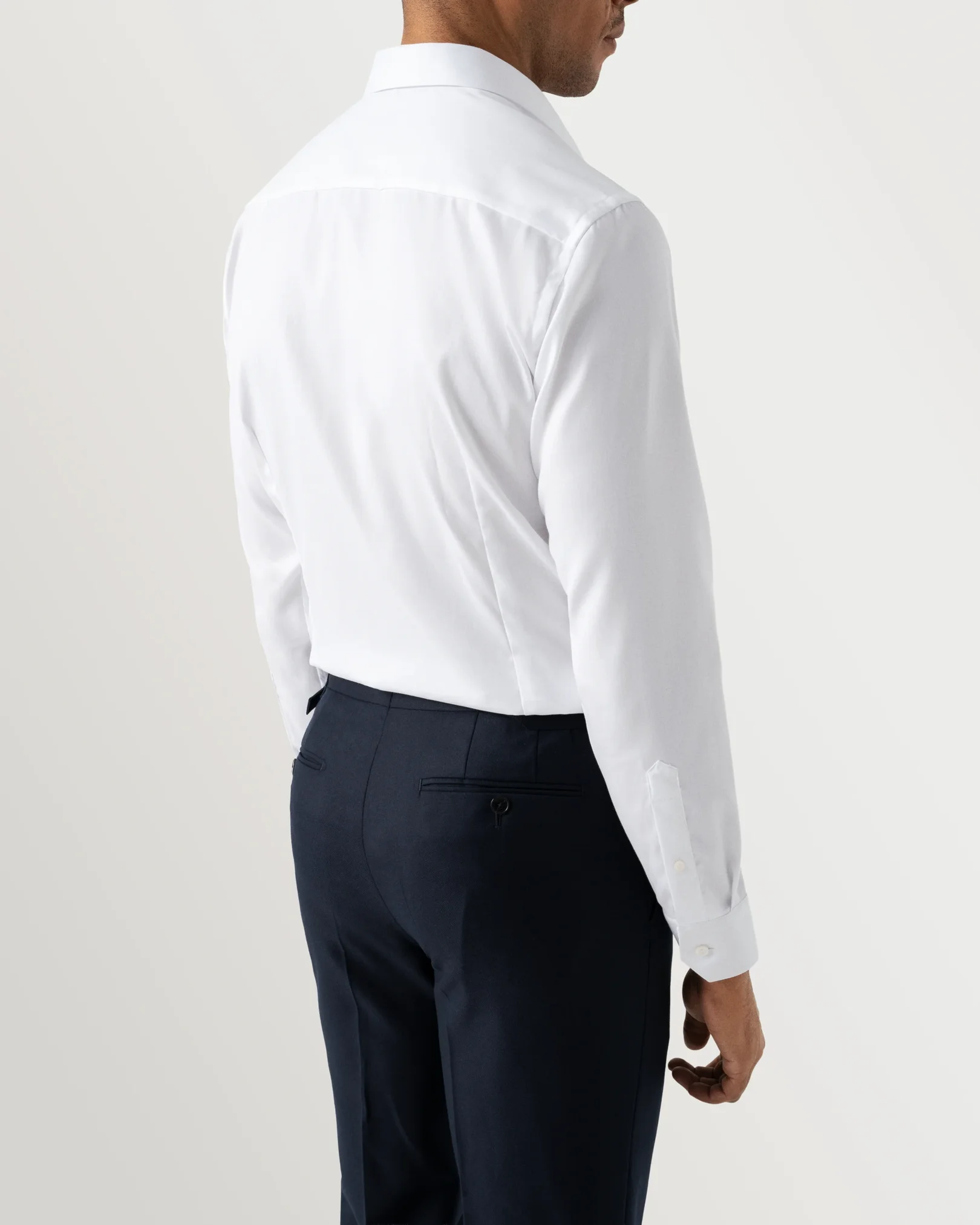 Eton - white solid twill shirt