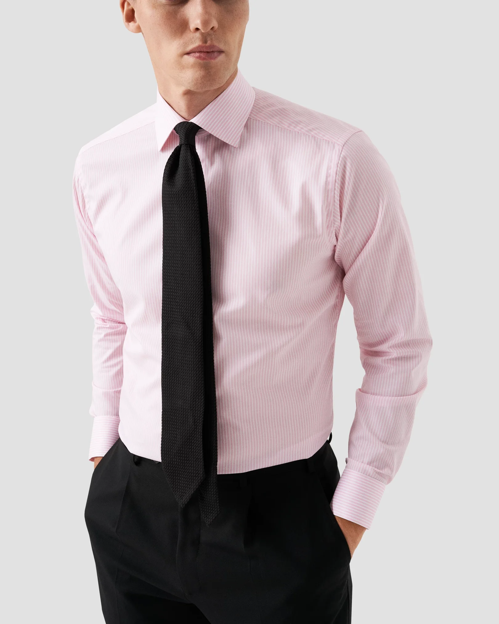 Eton - pink cut away collar made to order