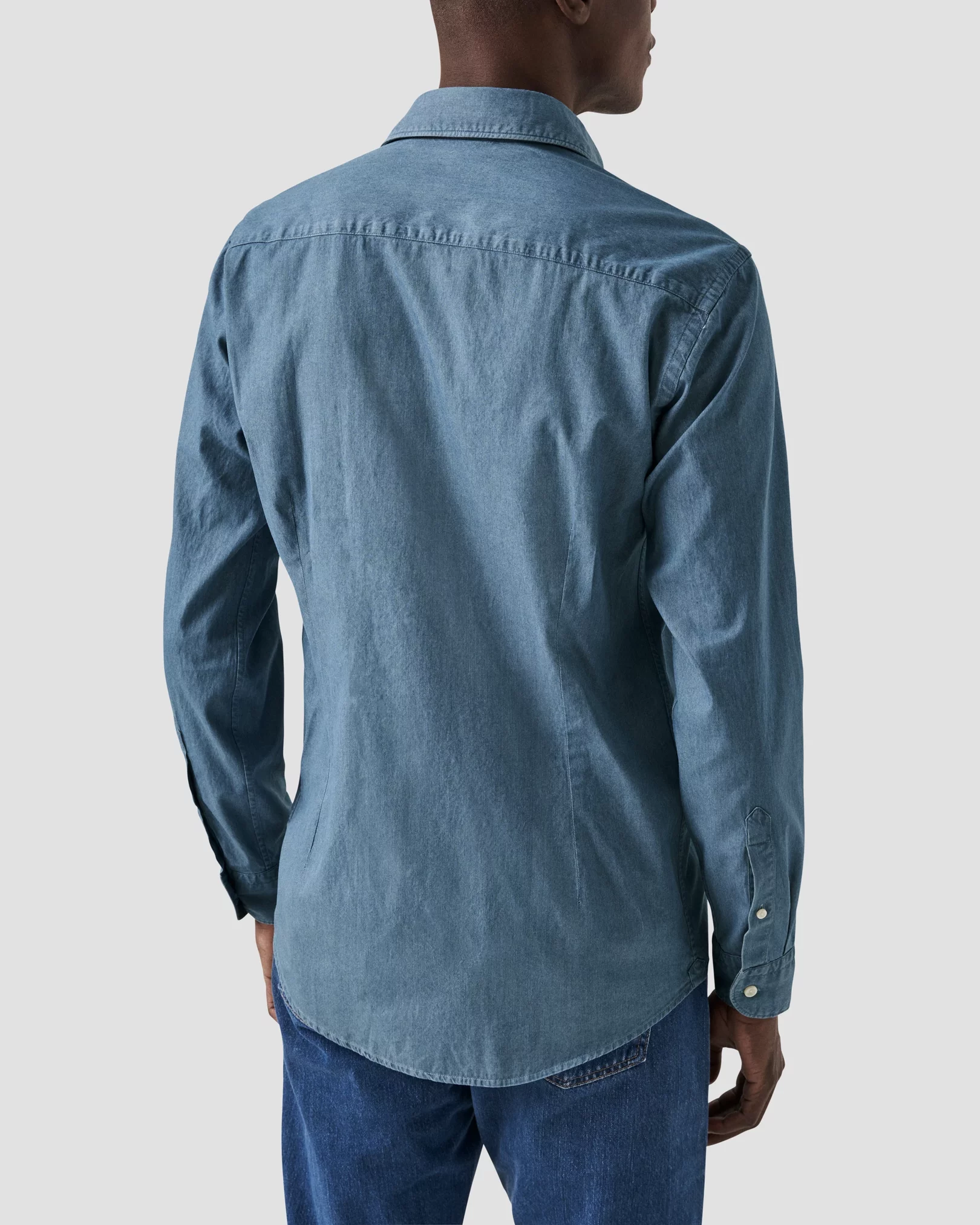 Eton - dark blue lightweight denim shirt