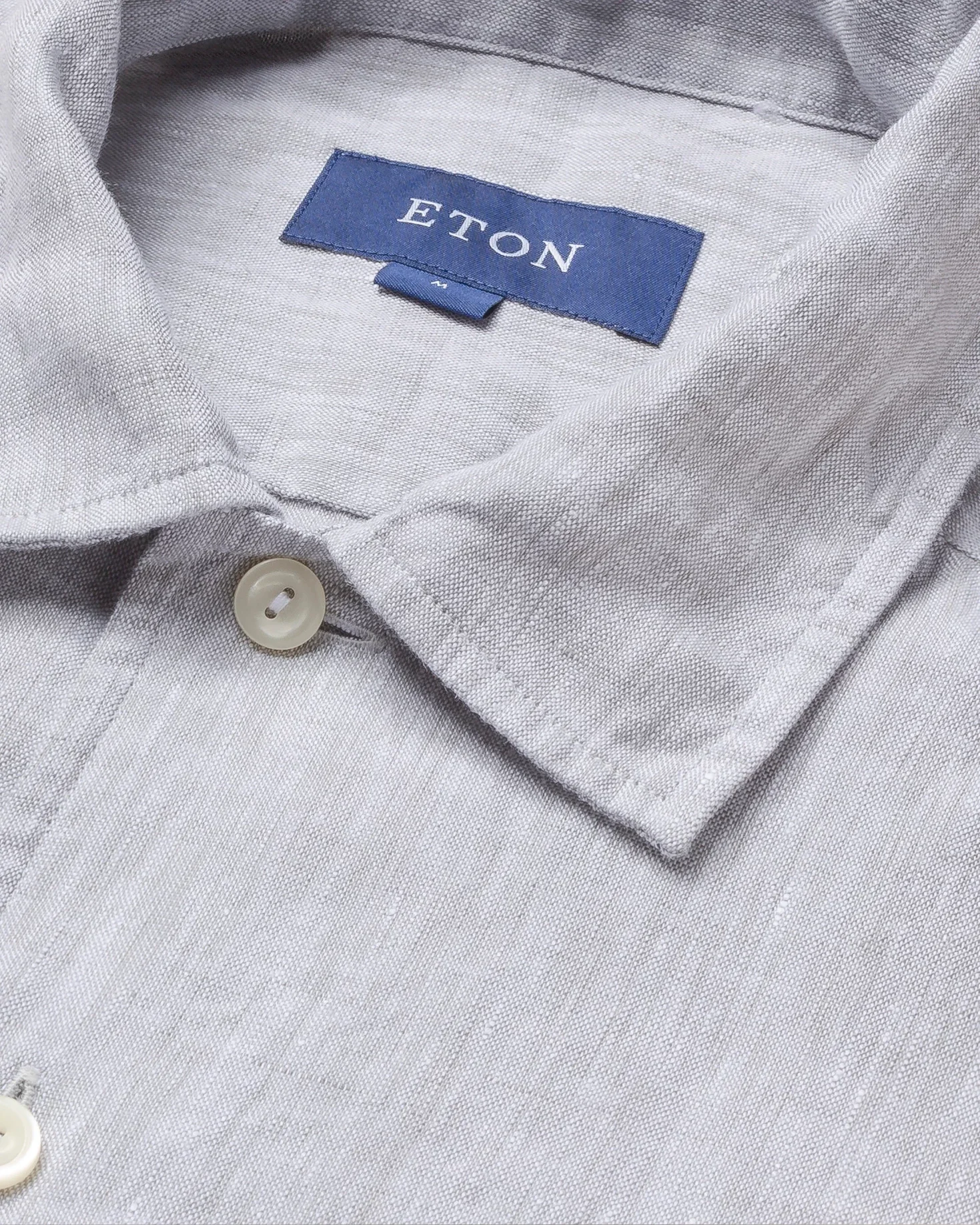 Eton - grey linen resort shirt