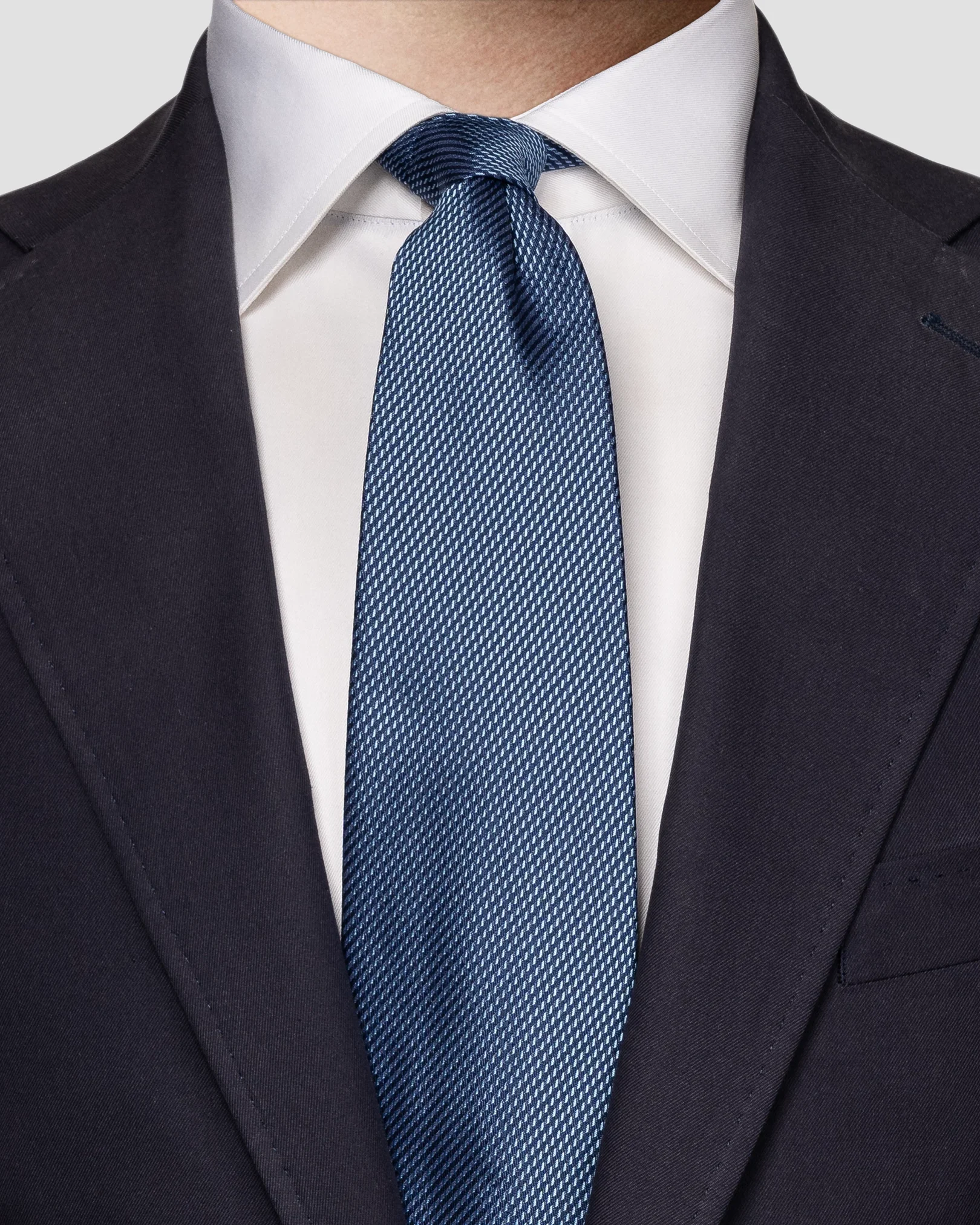 Eton - semi solid dark blue tie