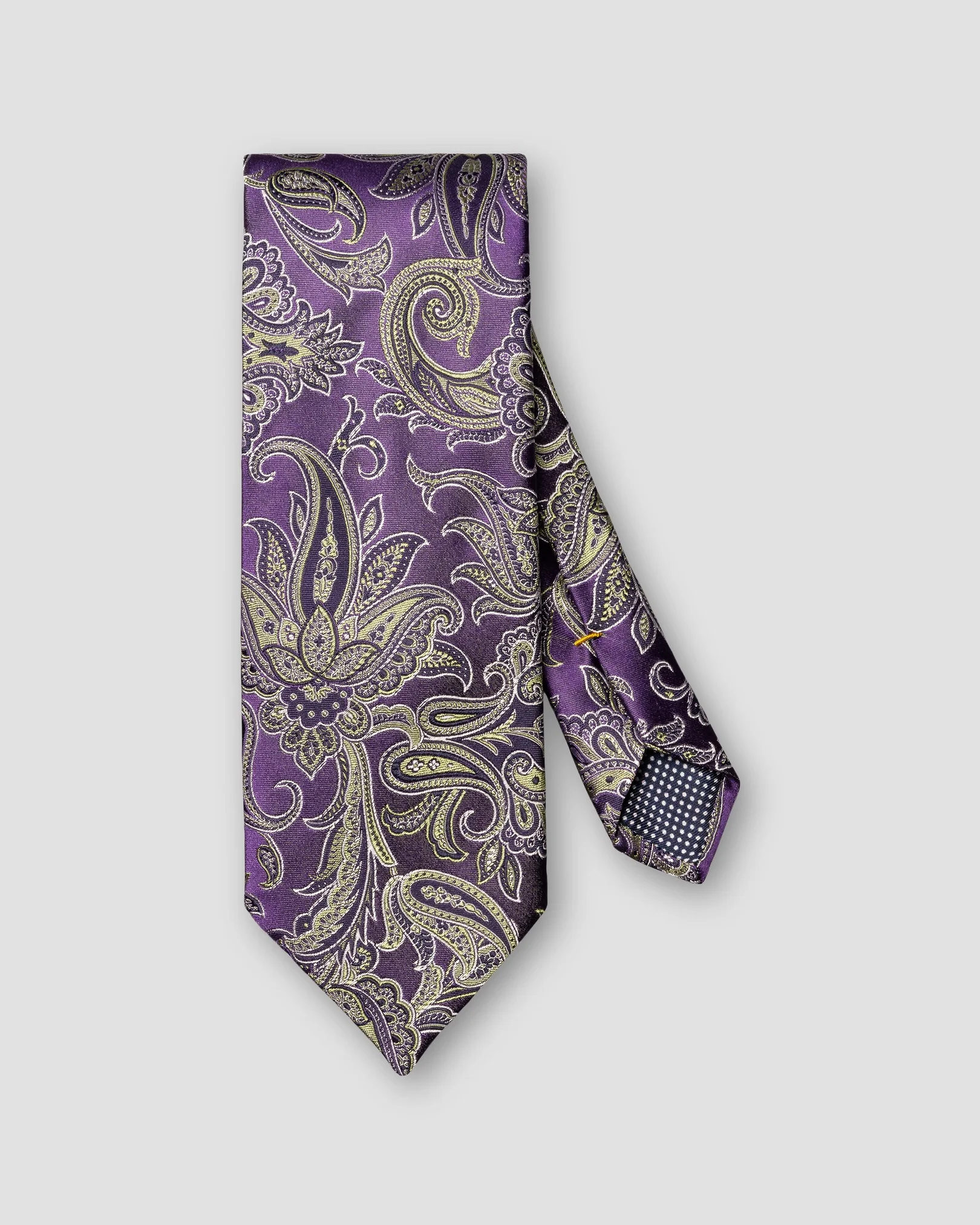 Eton - mid purple paisley woven silk 261