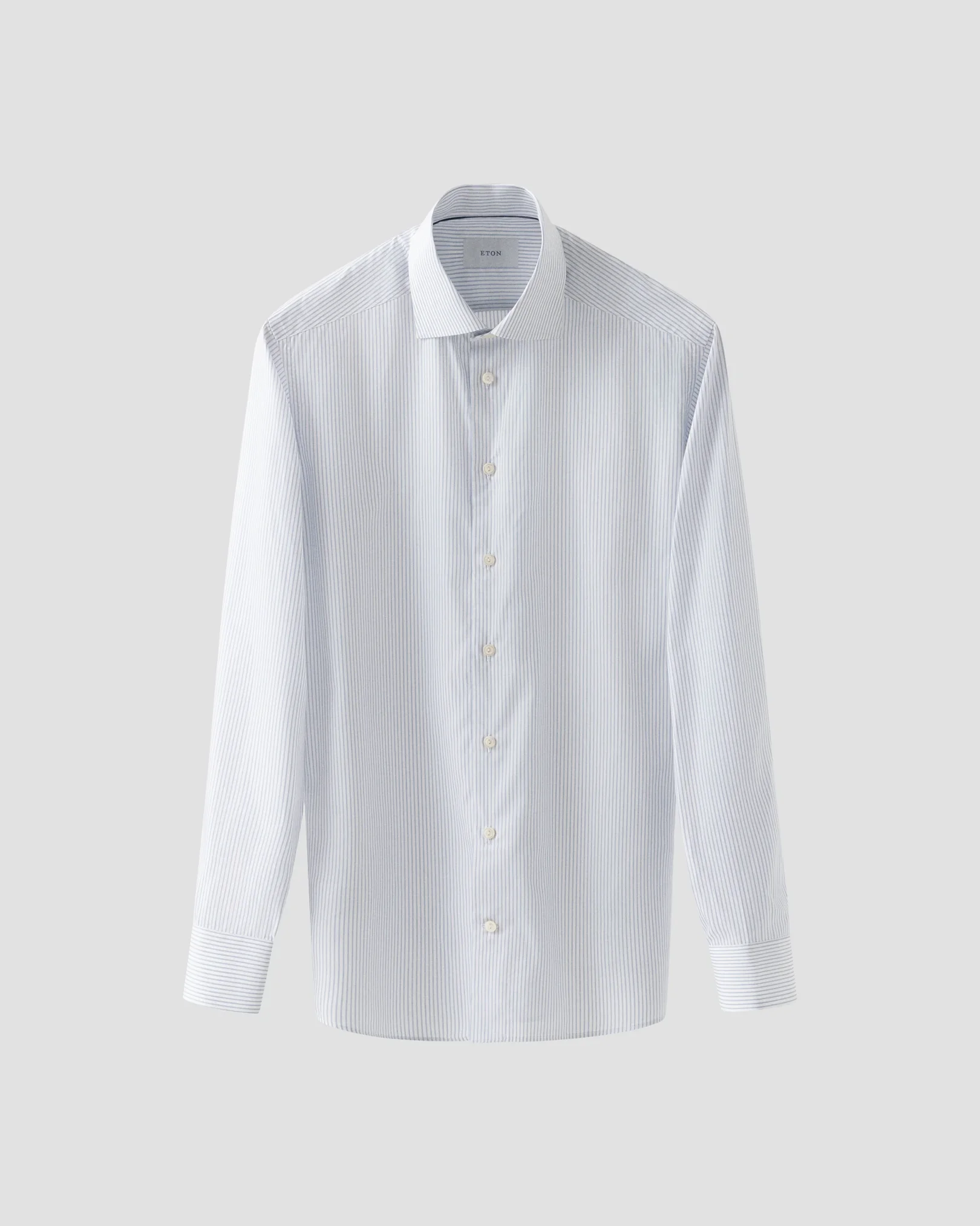 Eton - light blue stripe fine twill shirt