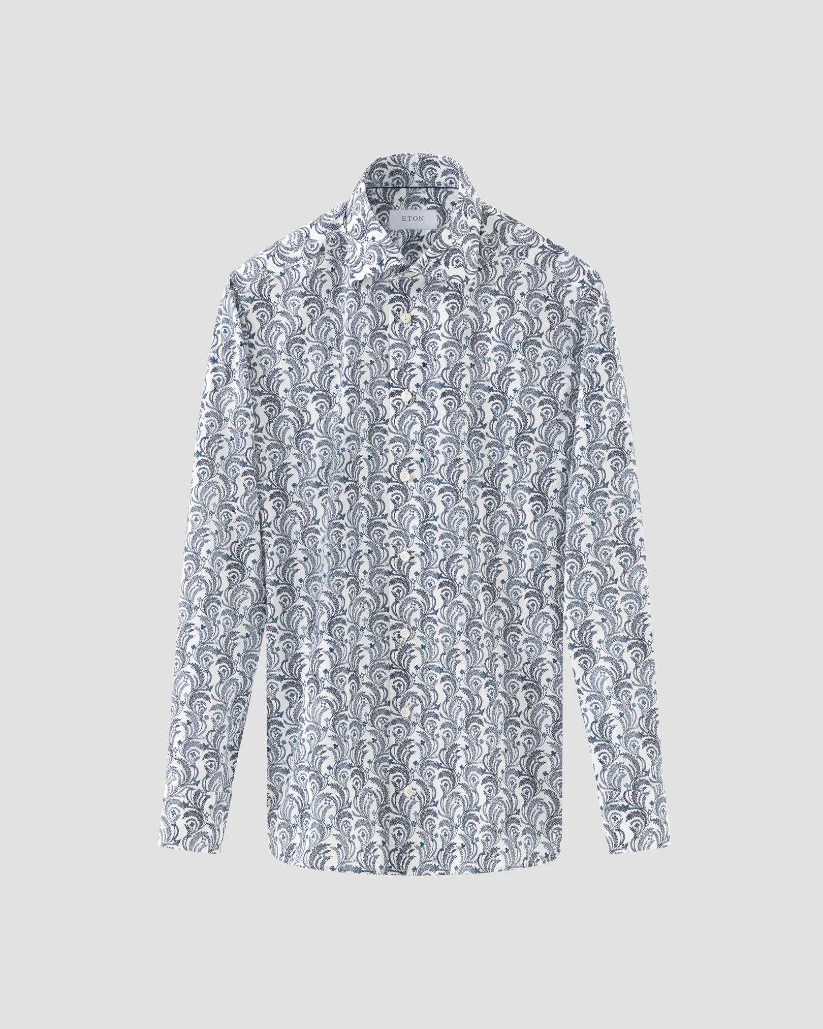 Eton - light blue twill floral paisley print