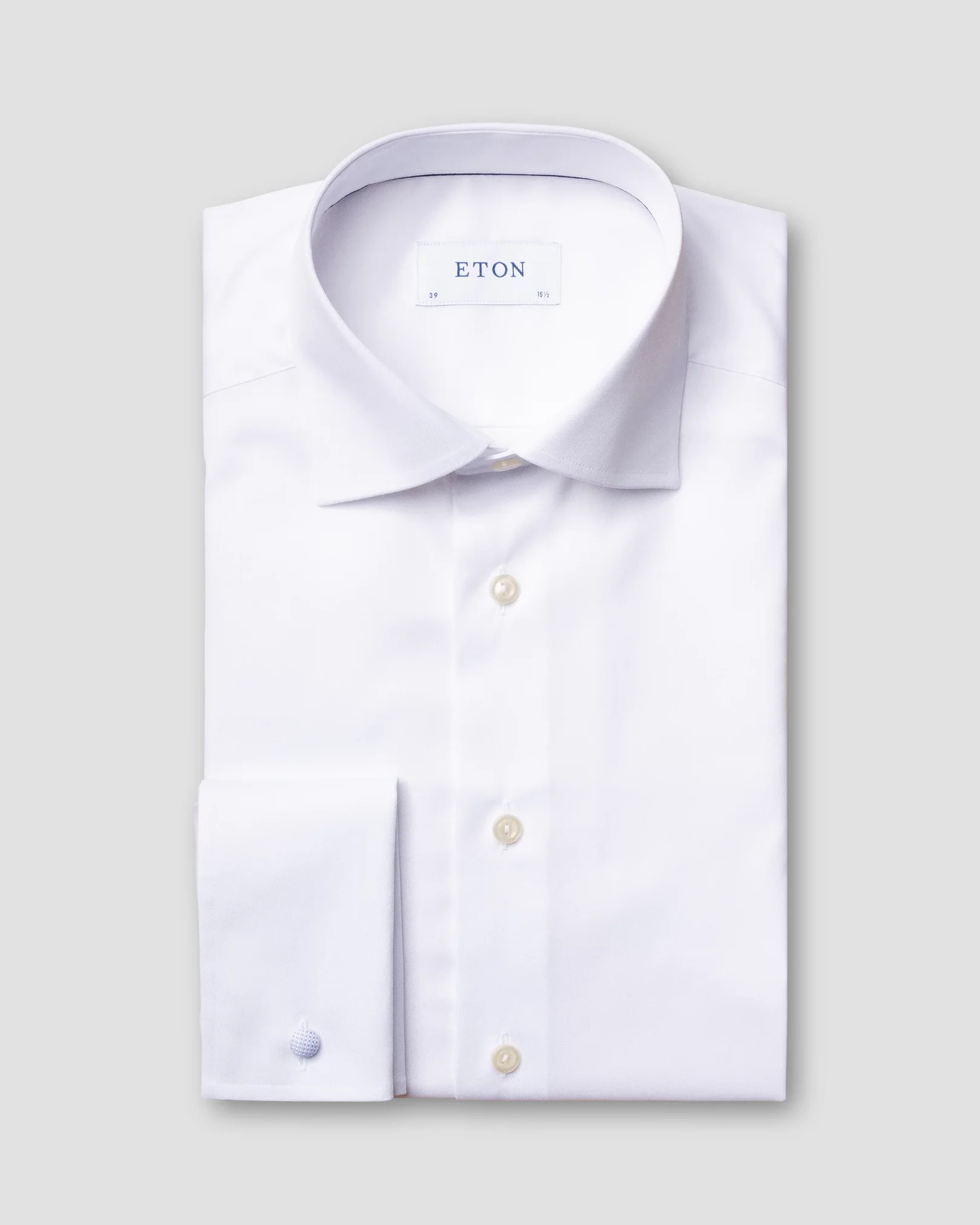 White Signature Twill Shirt – French Cuffs - Eton