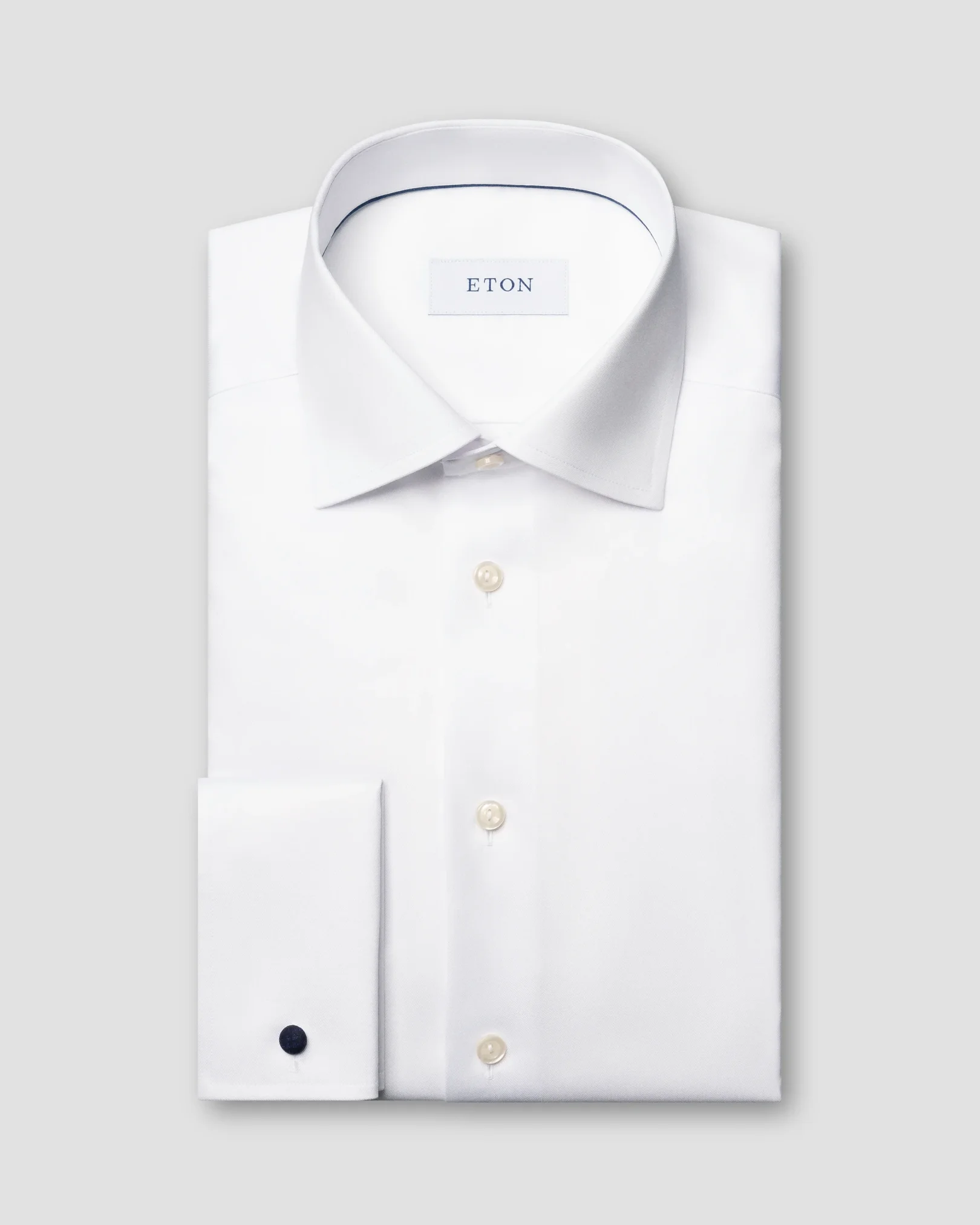 Eton - Chemise blanche en twill signature – poignet mousquetaire