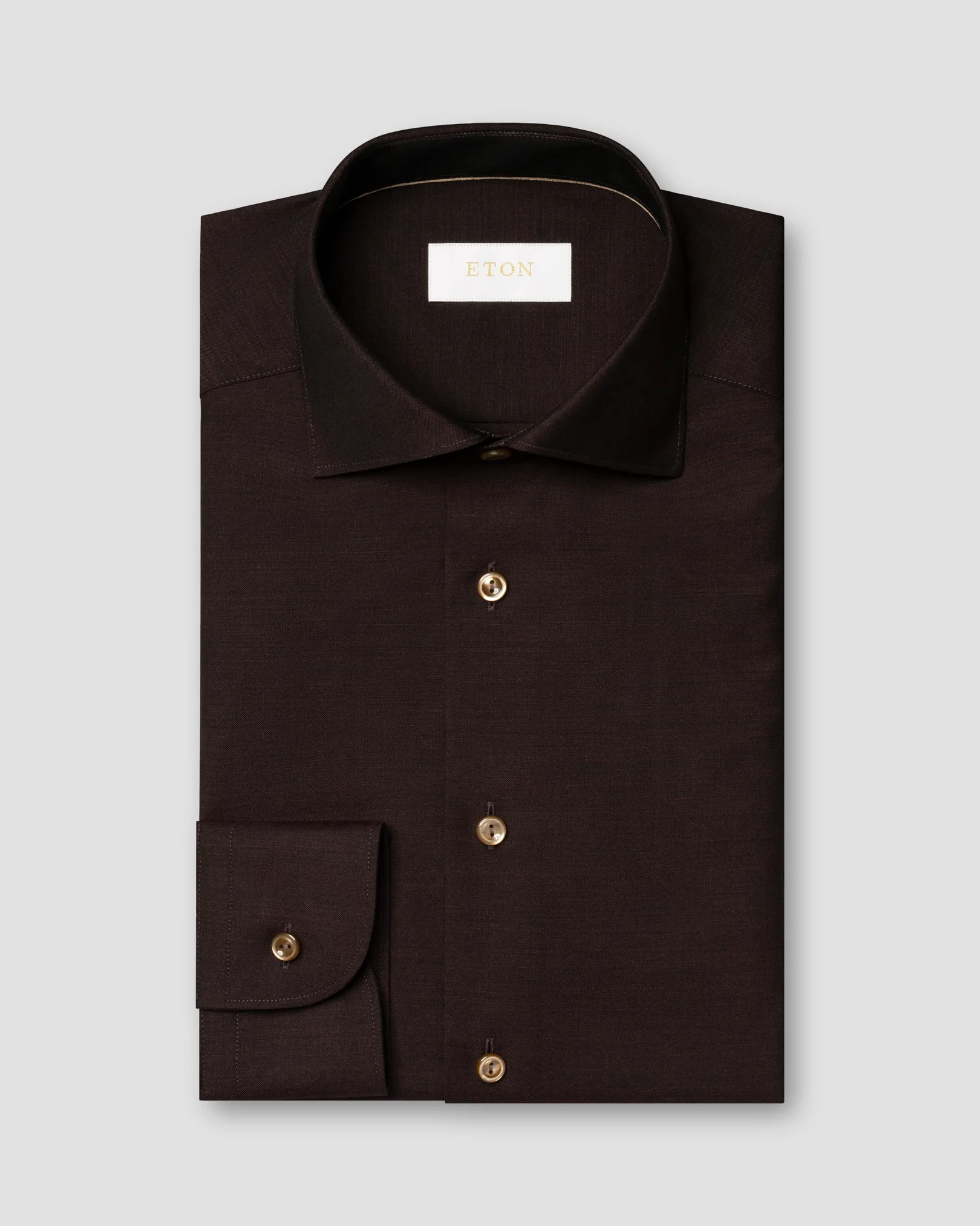 Eton - Chemise en Laine Mérinos Unie