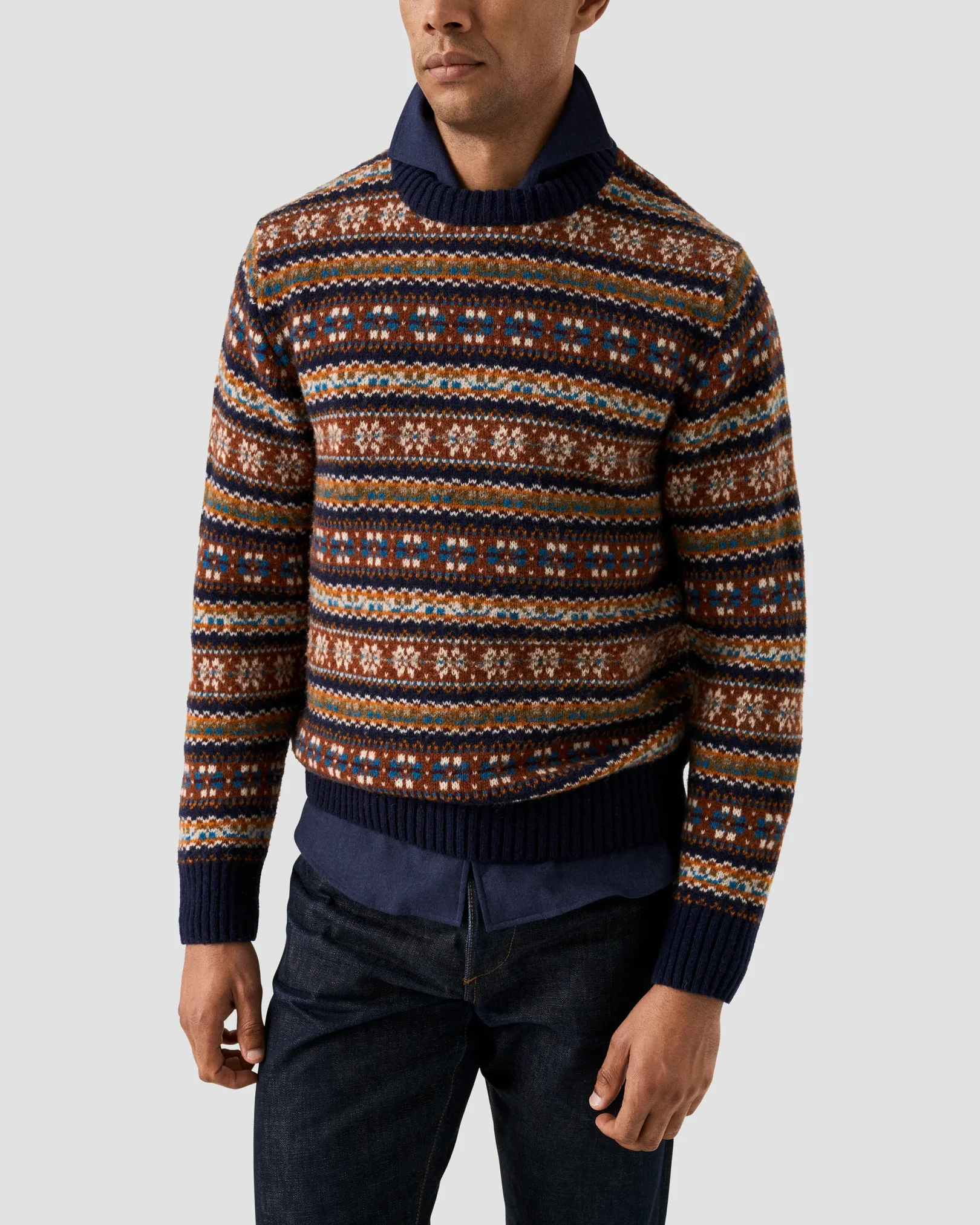 Eton - wool fair isle sweater