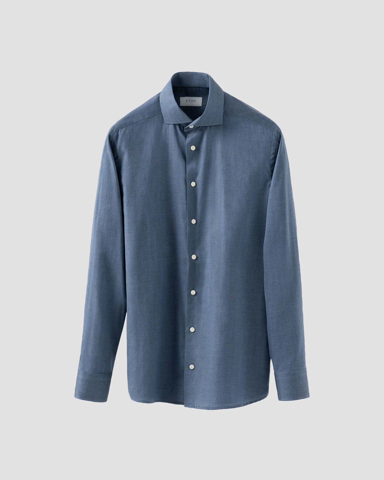 Eton - wrinkle free mid blue flanell