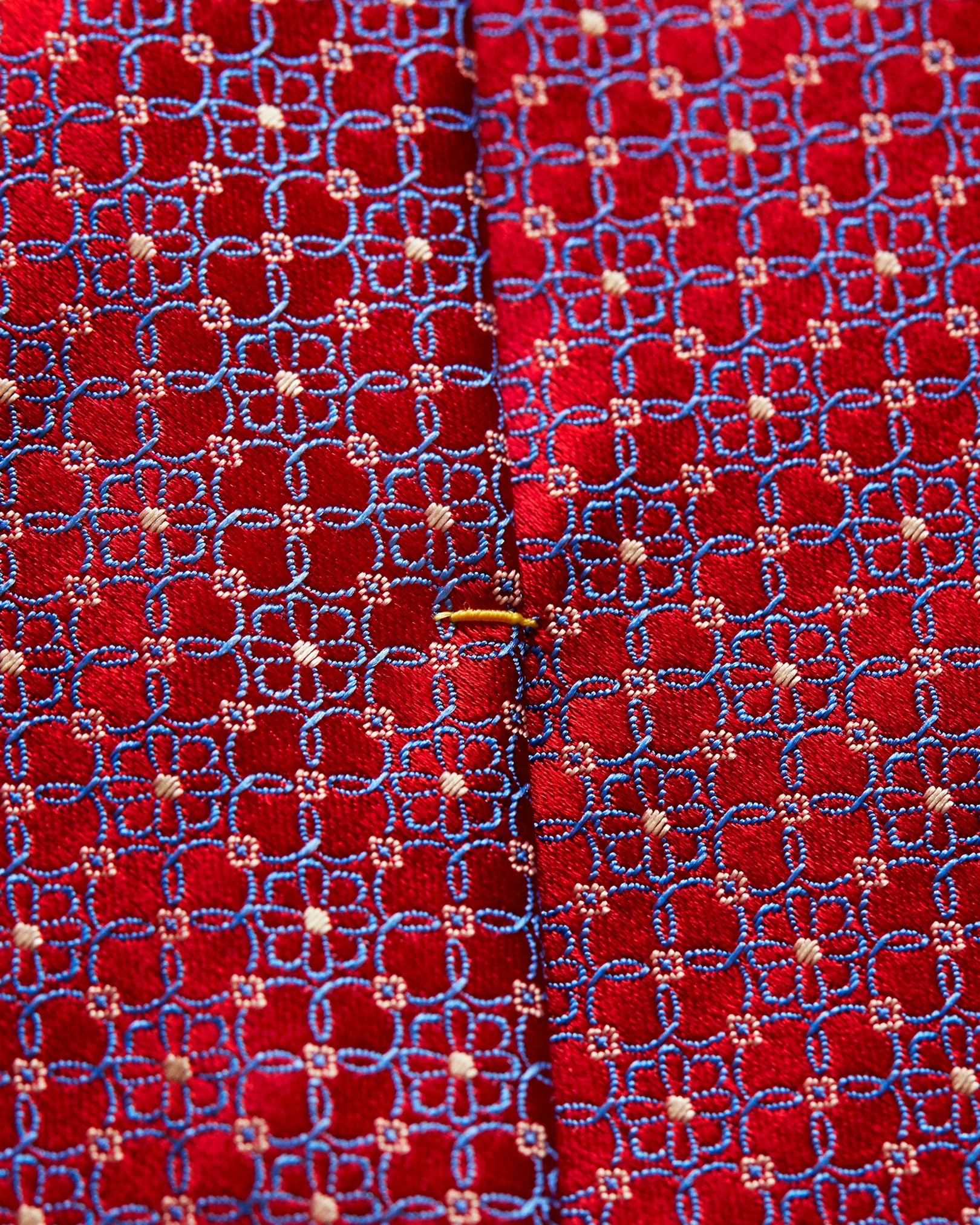 Eton - red floral woven silk tie