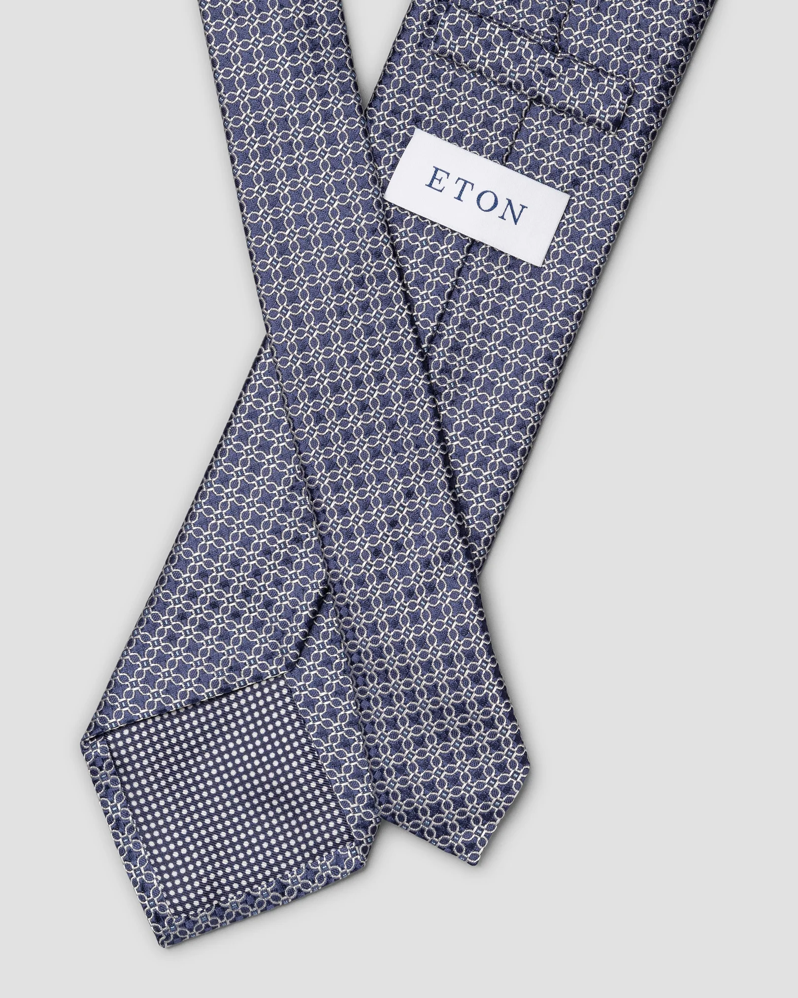 Eton - timeless navy blue silk tie