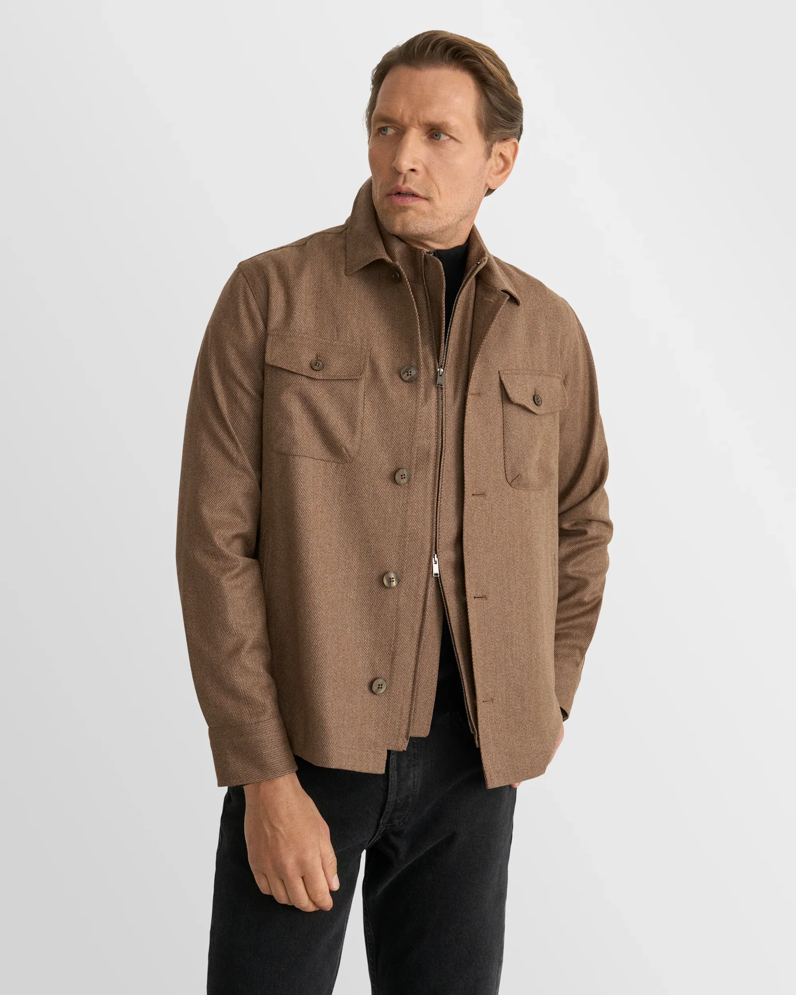 Eton - beige wool structure vest