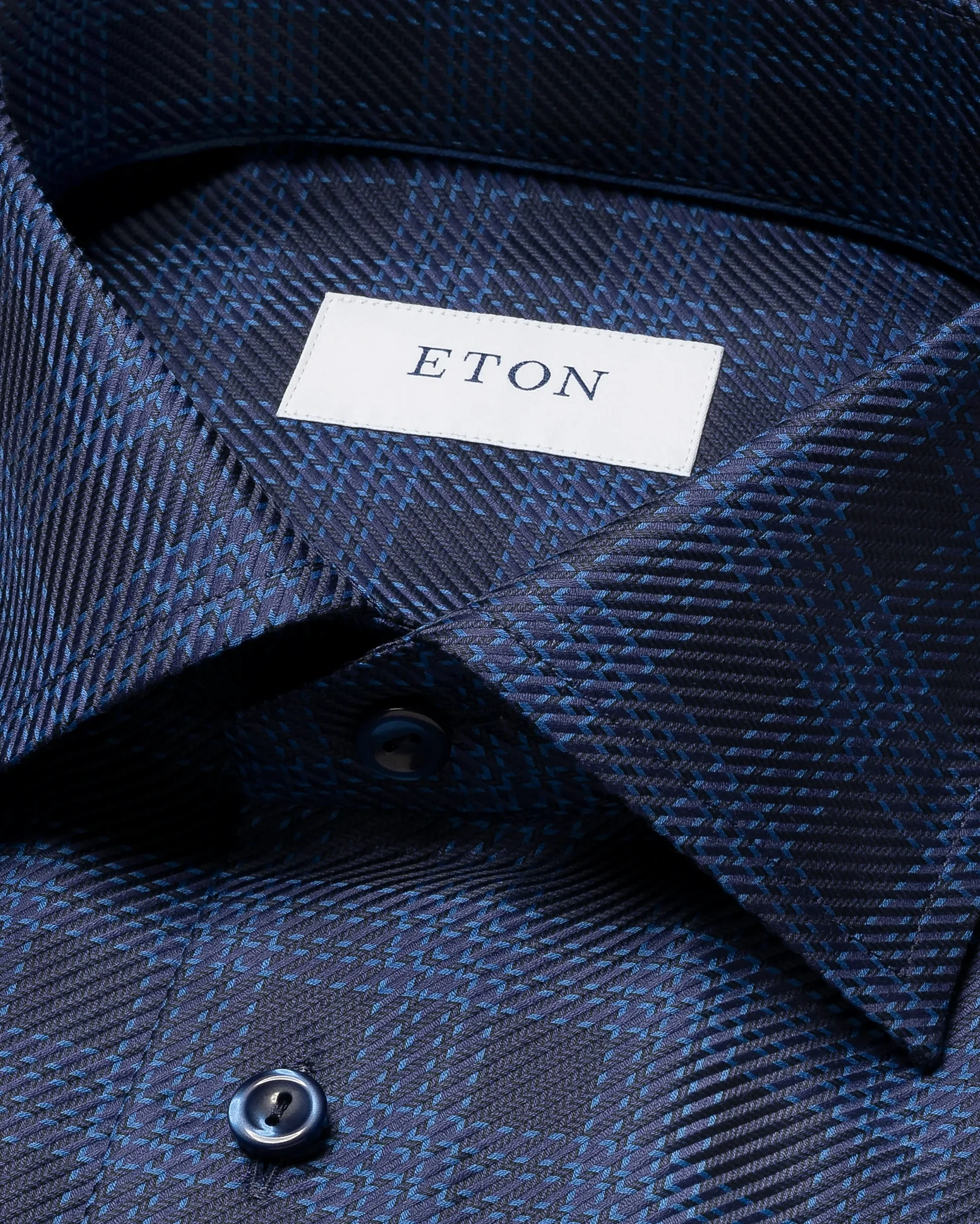 Eton - navy blue king twill cutaway