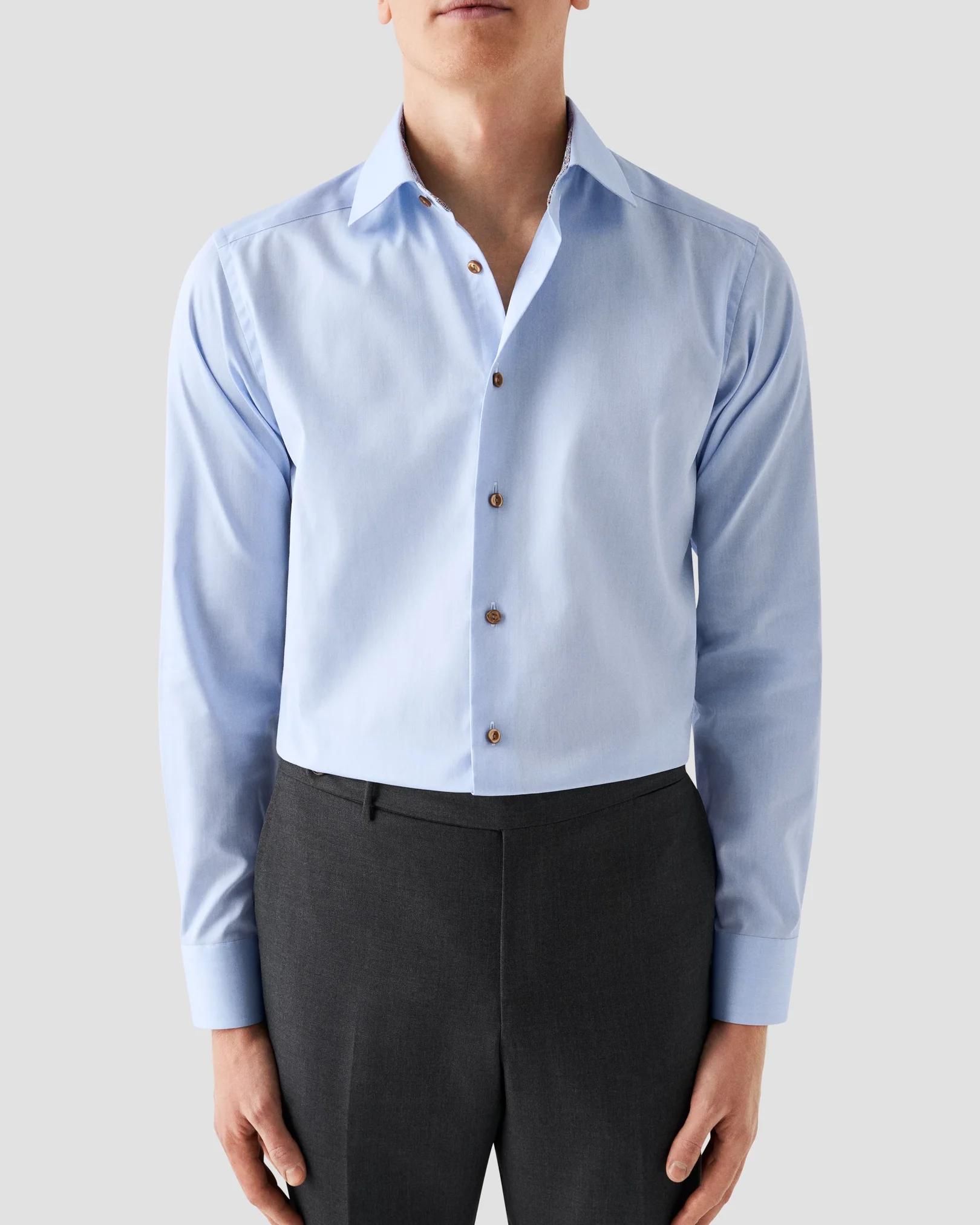 Eton - light blue contrast shirt