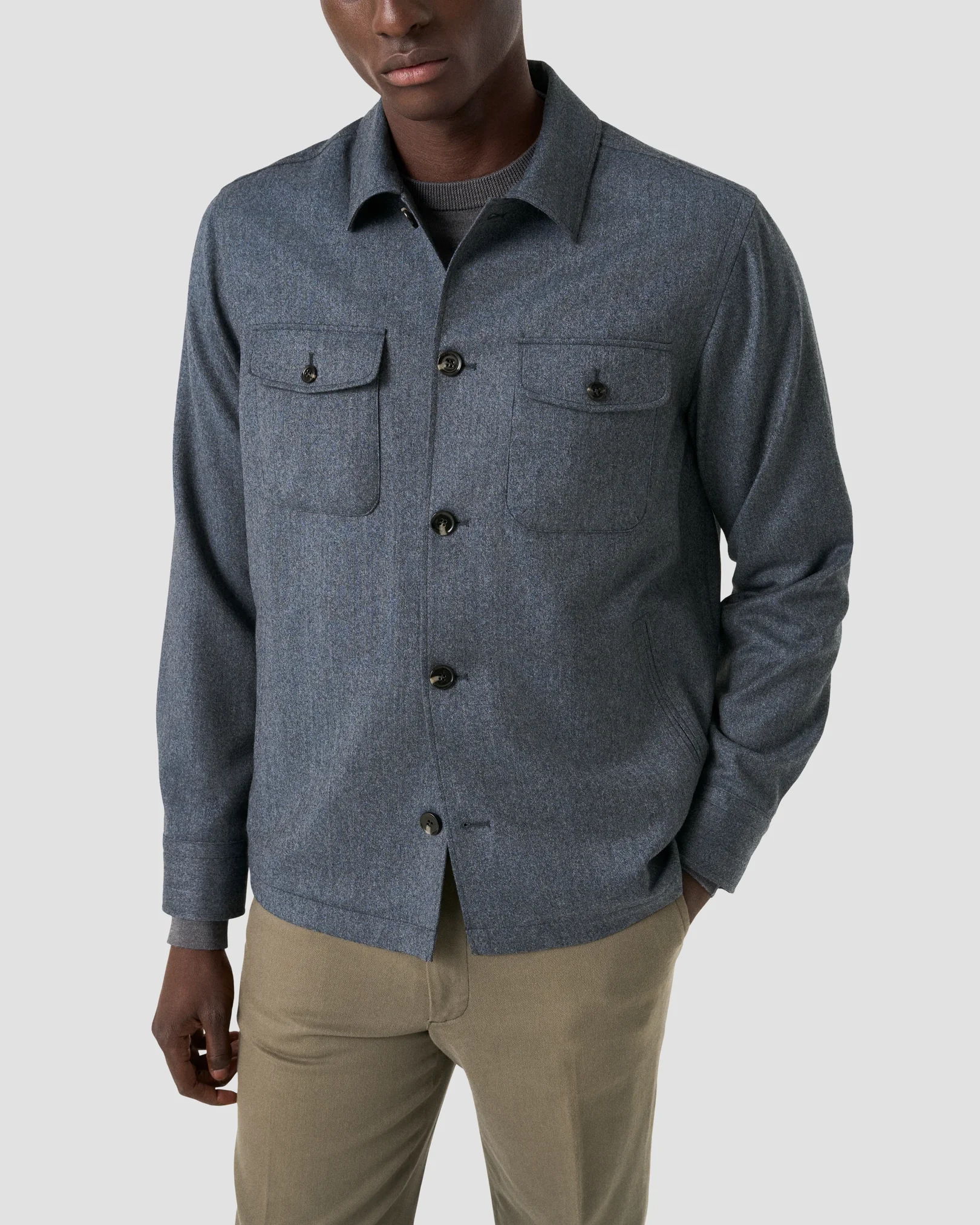 Eton - active wool four pocket overshirt