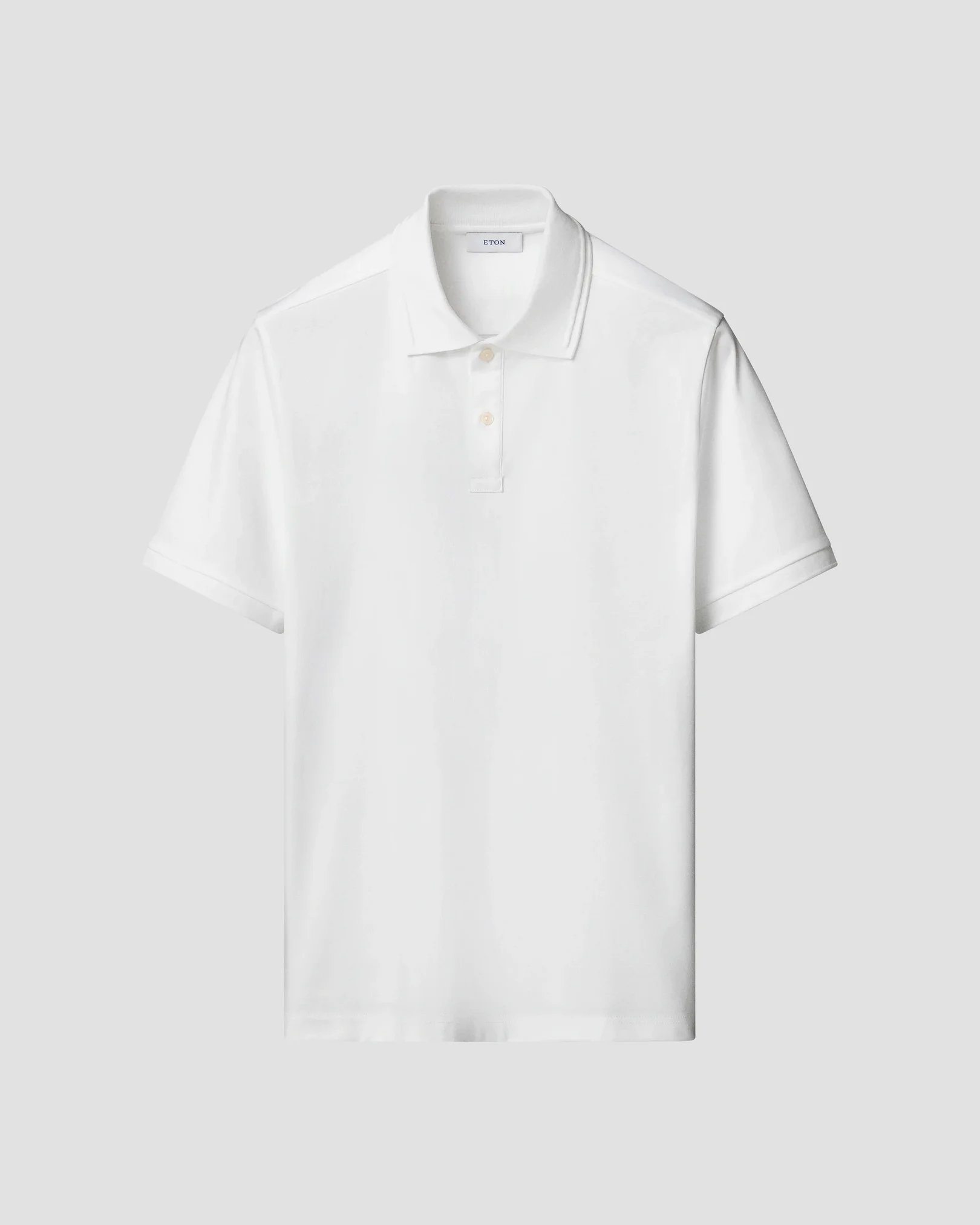 Eton - white cotton interlock polo 261