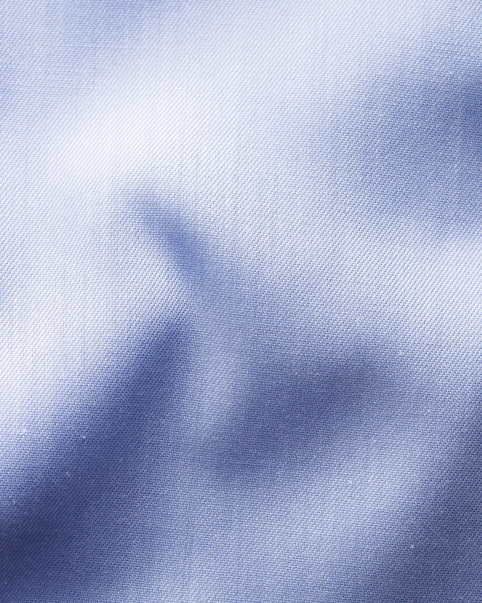 Eton - blue twill shirt navy buttons extreme cut away
